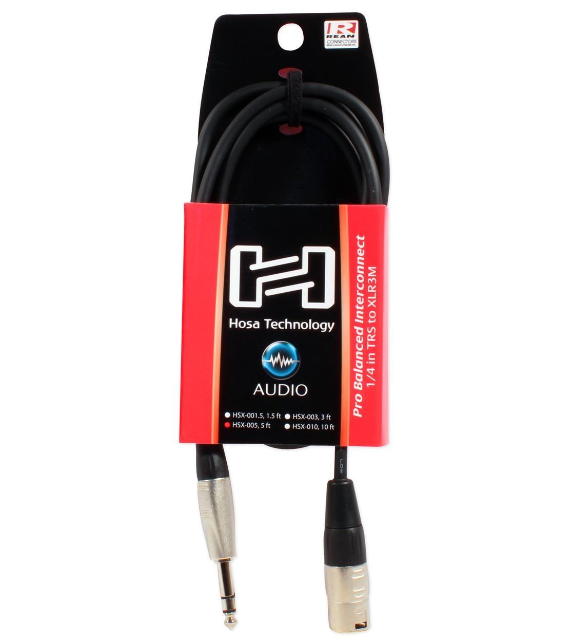 Hosa Hsx 005 Rean 1/4'' Trs To Xlr3M Pro Balanced Interconnect Cable, 5 Feet