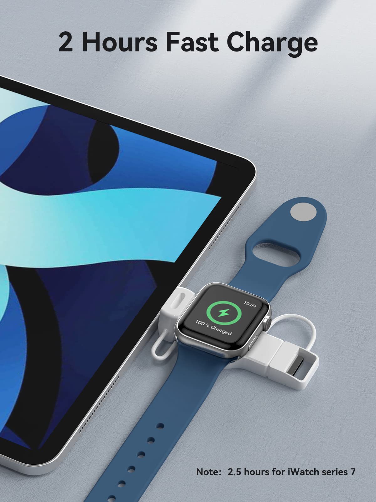 Newdery Portable Charger For Apple Watch Wireless Charge For Iwatch With Usb-A & Usb-C Fast Charging Magnetic Cordless Travel Ch