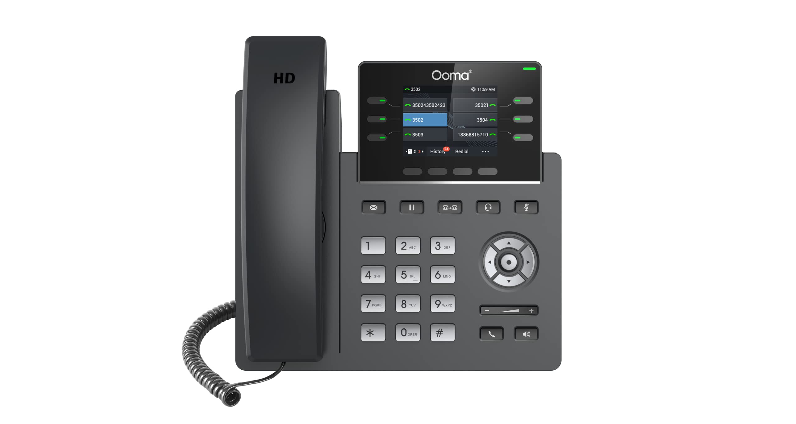 Ooma Provisioned 2613 Ip Office Phone. Works Ony With Ooma Office Cloud Based Voip Phone Service With Virtual Receptionist, Desk