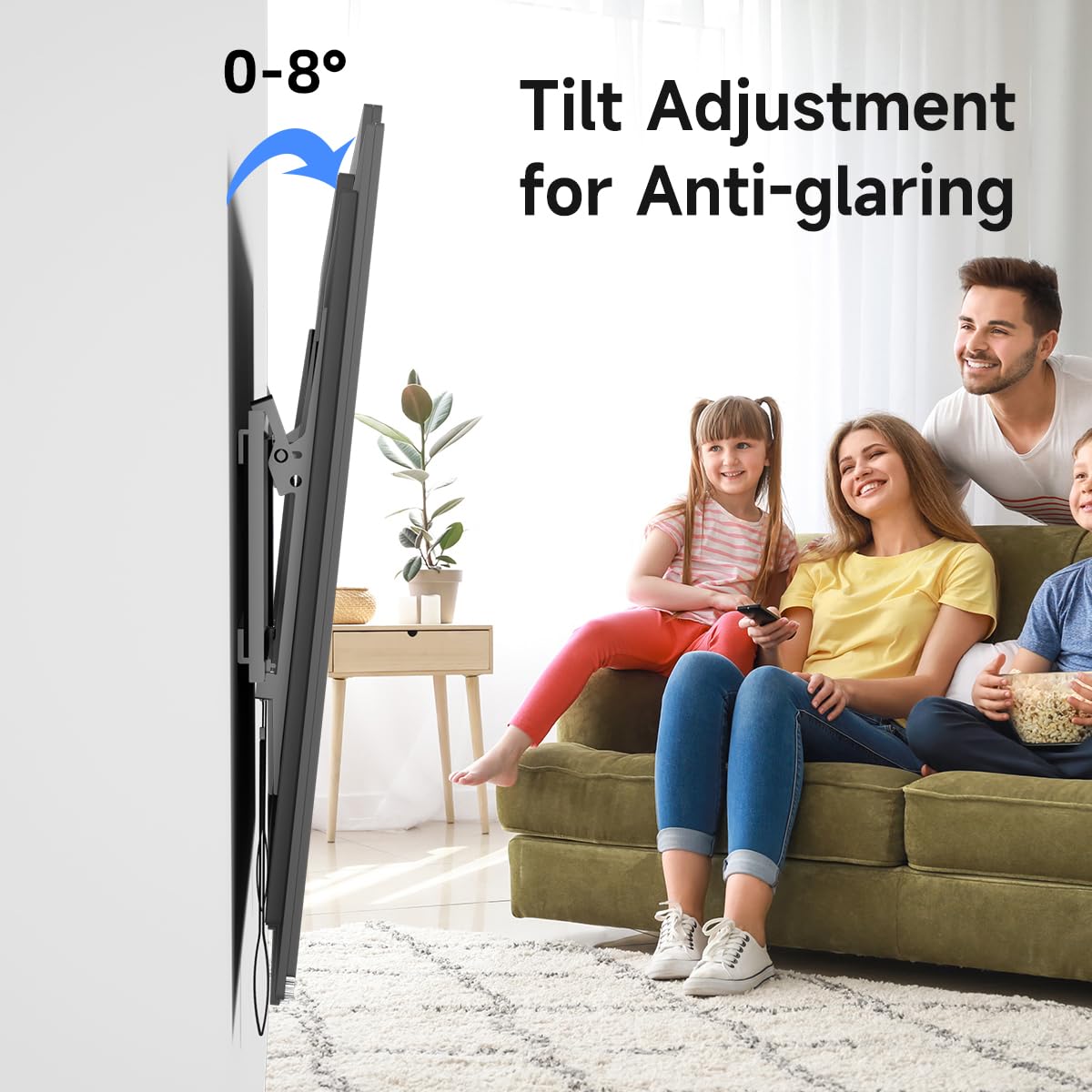 Suptek Tilt Tv Wall Mount Bracket For Most 42 90 Inch Tv, Universal Mount With Max 800X400Mm Vesa And 154Lbs Loading Capacity, F