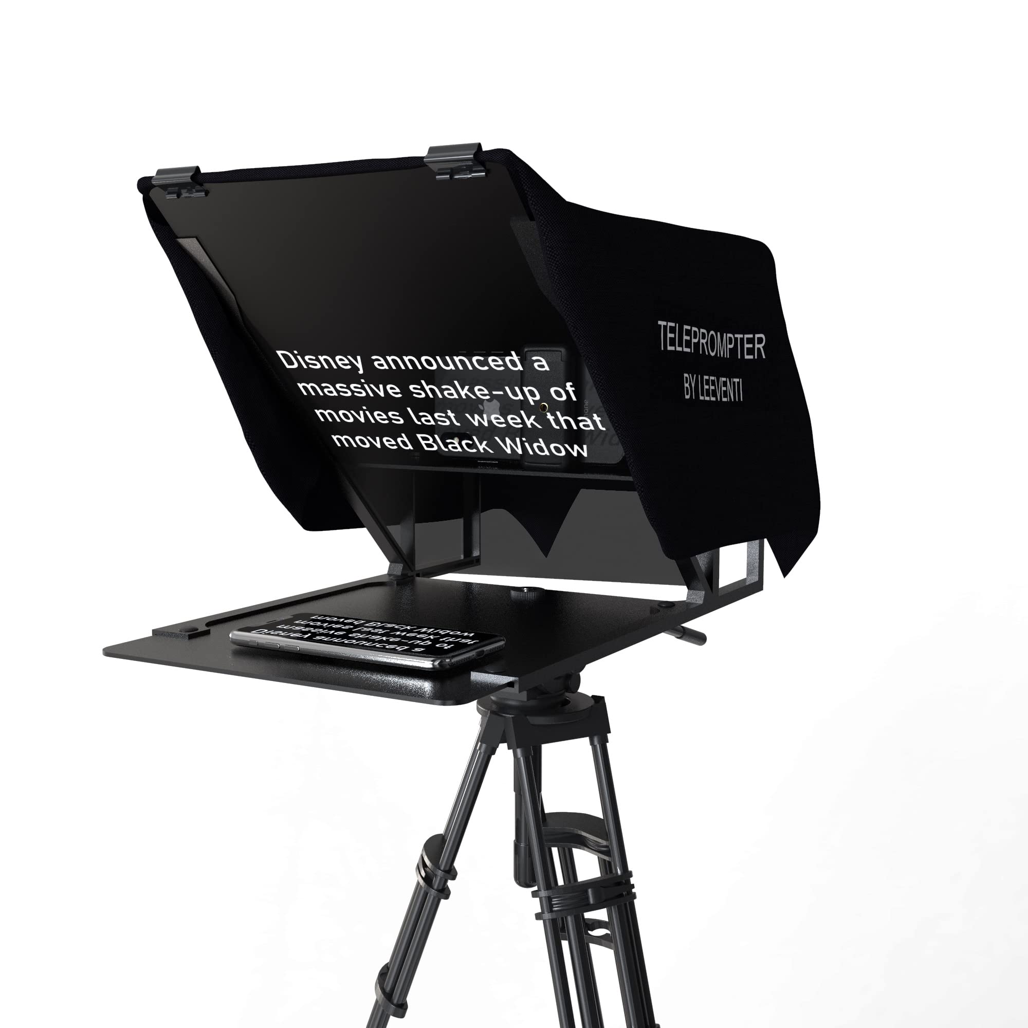 Leeventi Teleprompter I Compatible With Iphone, Ipad, Android Smartphones, Photo Or Video Camera I Suitable For All Tripods I 60