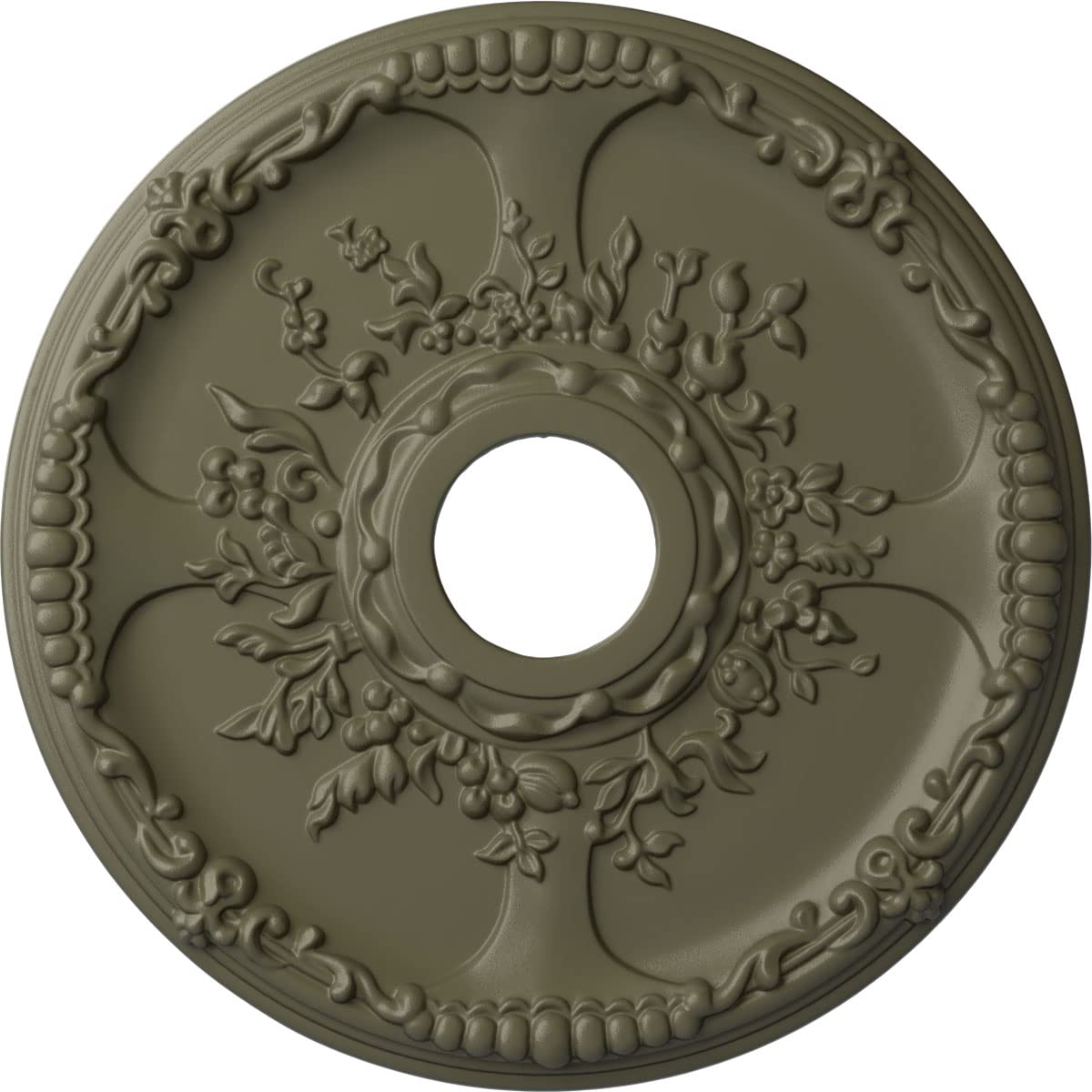 Ekena Millwork Cm18Sessf Antioch Ceiling Medallion, 18''Od X 3 1/2''Id X 1 3/8''P, Hand Painted Spartan Stone