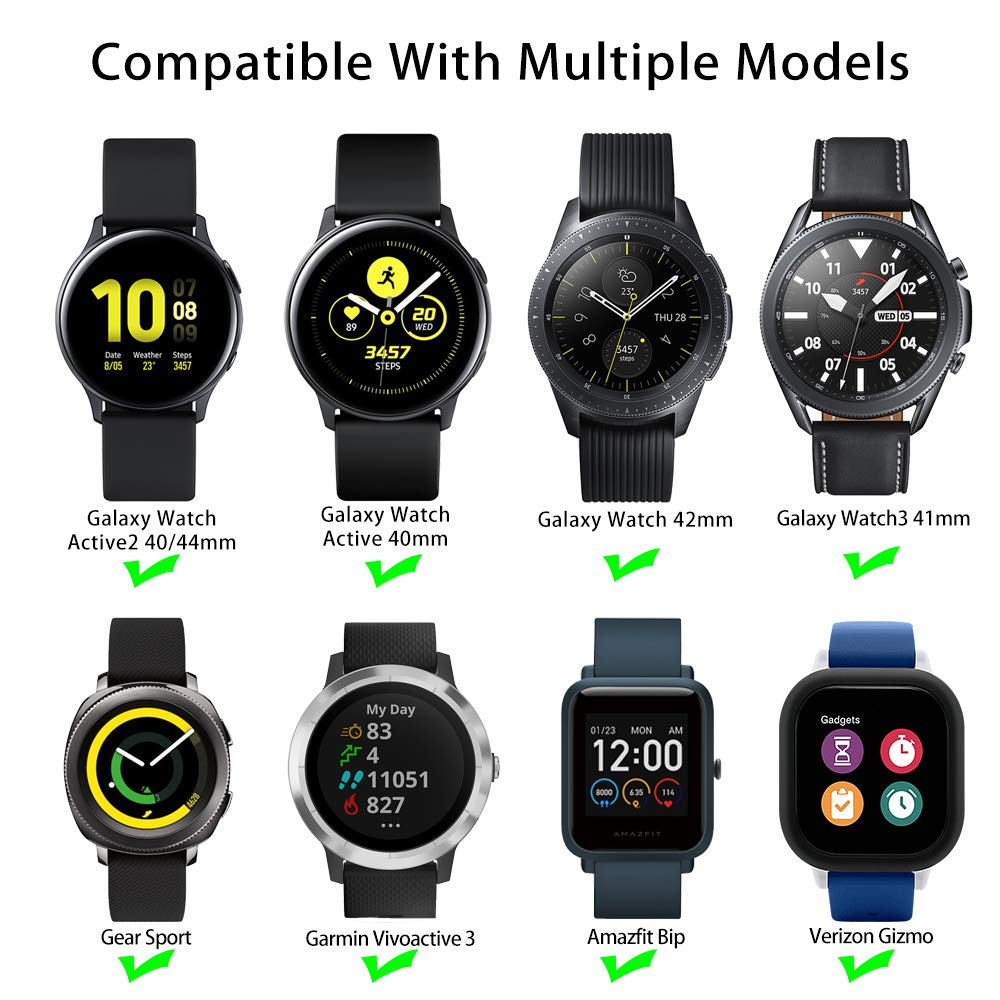 Toolaik Floral Watch Bands Compatible With Samsung Galaxy Watch 7 6 5 4 Active 2 40Mm /44Mm,Active Watch Band 40Mm, 20Mm Silicon