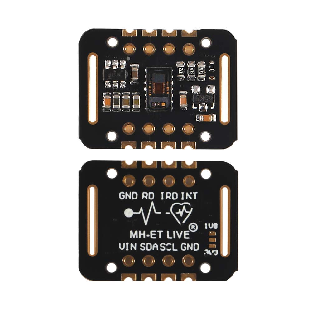 Aitrip 3Pcs Heart Rate Sensor Module Max30102 Puls Detection Blood Oxygen Concentration For Arduino Stm32 (3Pcs Black Max30102)