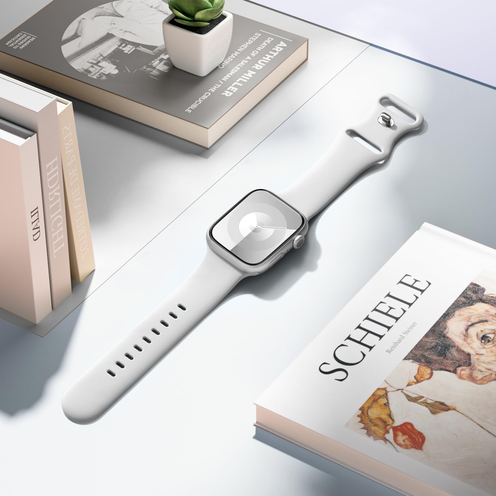 Daqin Silicone Band Compatible With Apple Watch Band 46Mm 45Mm 44Mm 42Mm 49Mm 38Mm 40Mm 41Mm, Soft Silicone Sport Strap For Iwat