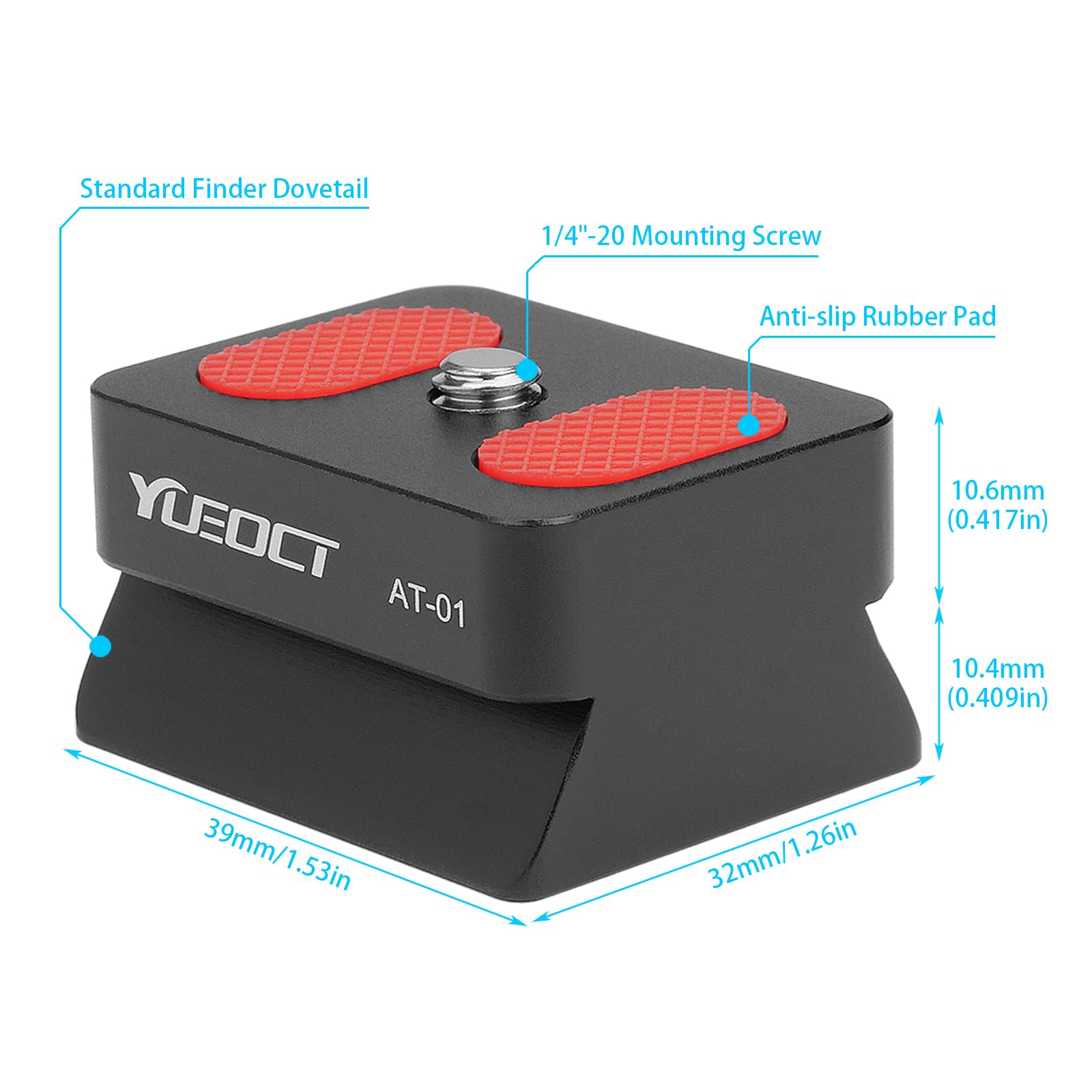 Yueoct Video Camera Dslr Metal Adapter Mount With 1/4'' Mounting Screw For Optical Telescope Finderscope Finder Scope Dovetail B