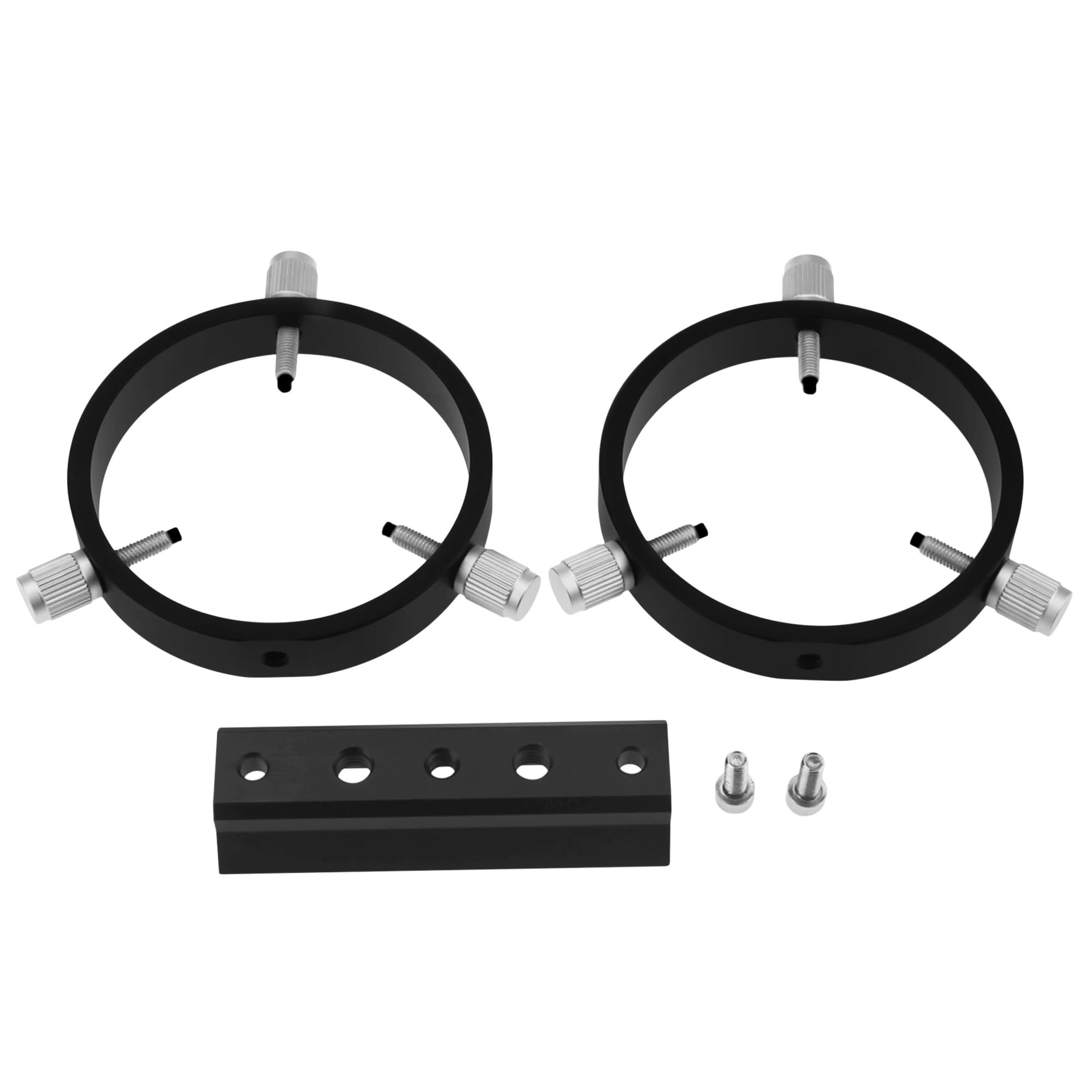 Astromania Adjustable Guiding Scope Ring Set With Plate   80 Mm Inside Diameter (Pair)   For Telescope Tube Diameter Or Finders
