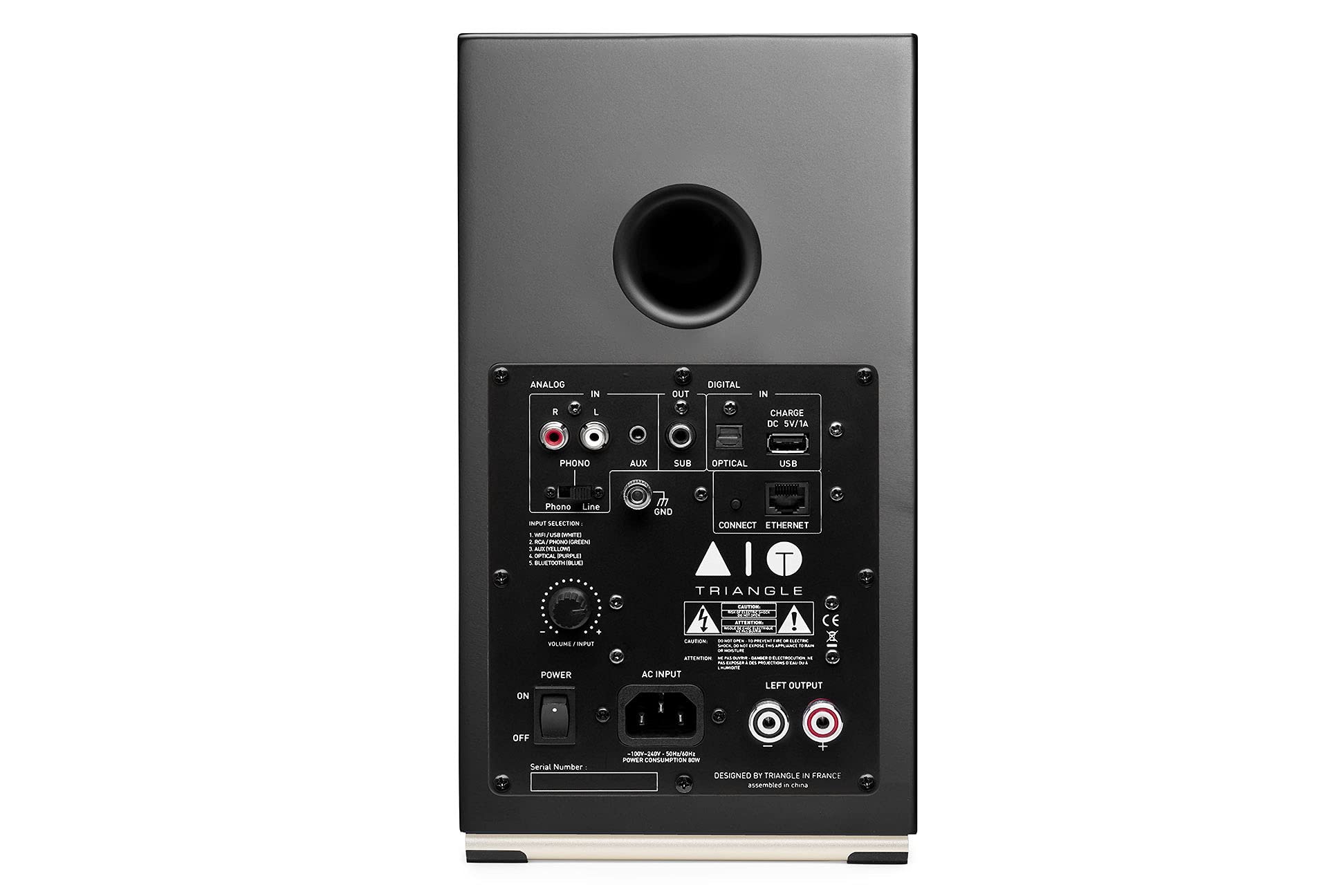 Triangle Audio Aio Twin Wireless Bluetooth Wi Fi Speaker (Pair, Graphite Black)