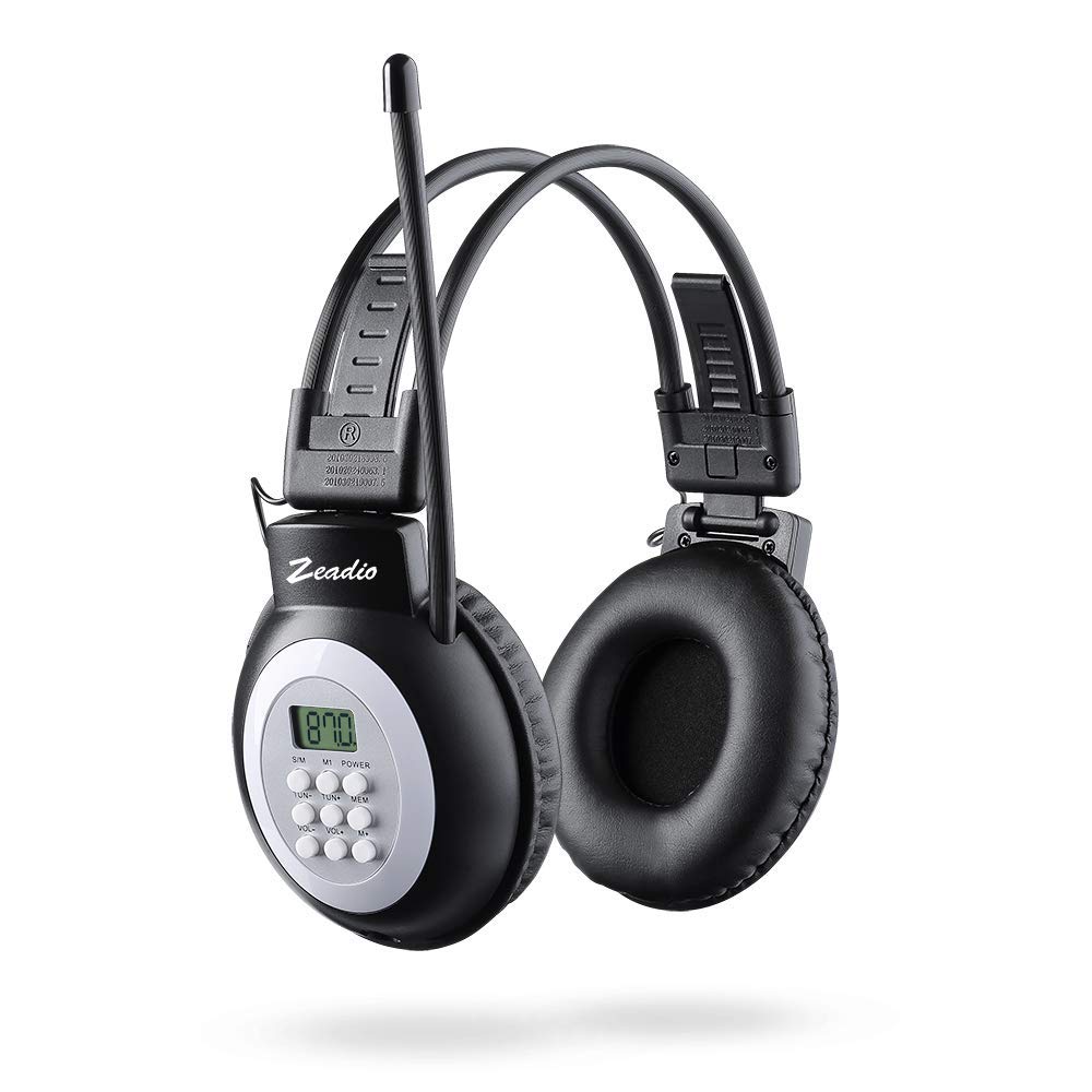 Zeadio Walkman Headphone Radio, Fm Stereo Headset Radio Receiver