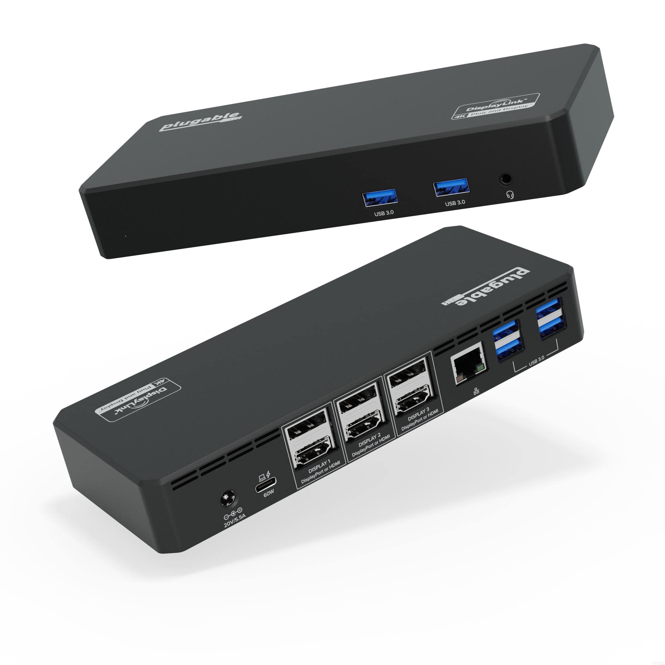Plugable Usb-C Docking Station, 4K Triple Monitors, 100W Laptop Charging - Get C