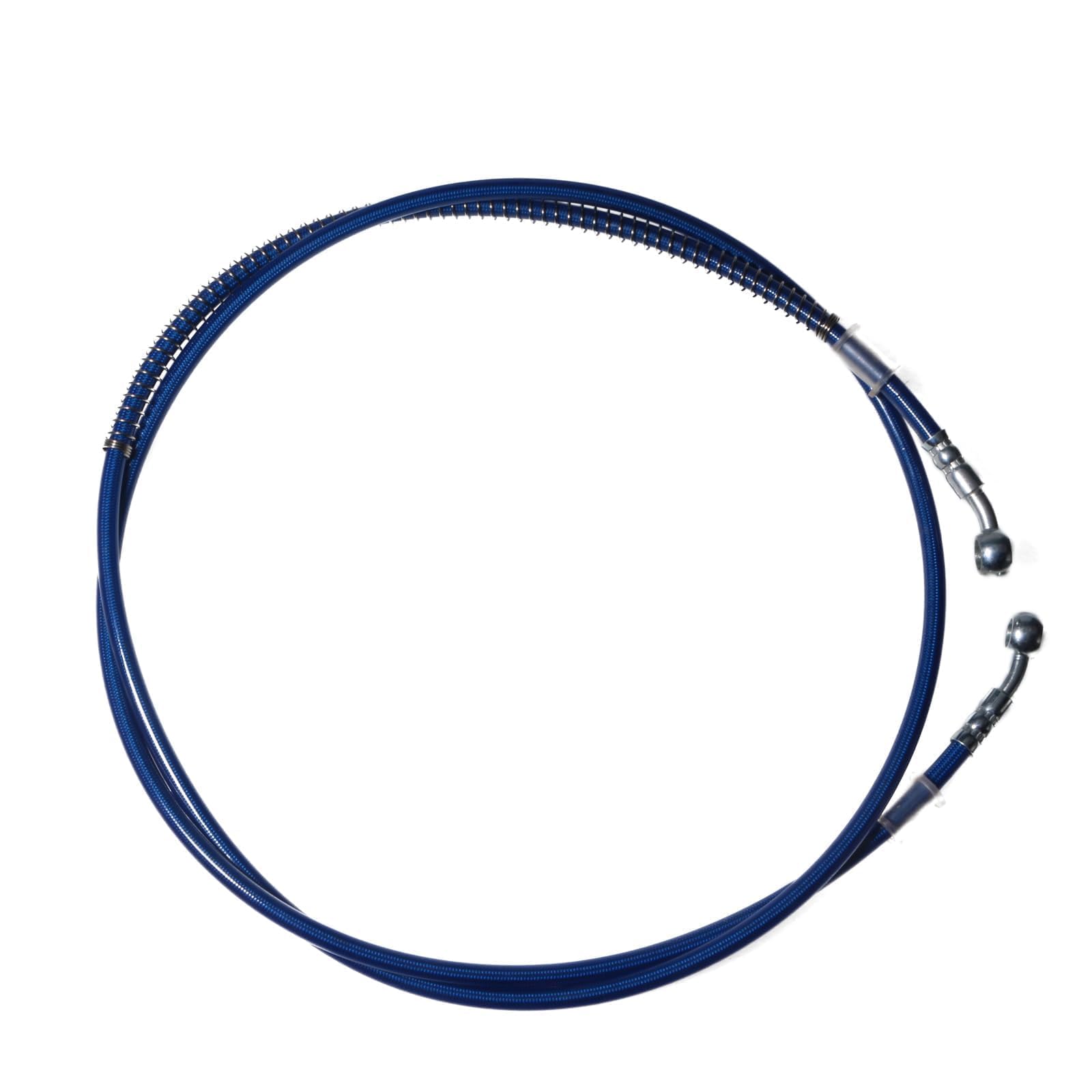 Pro Bat 70''/175Cm Braided Hydraulic Brake Hose Line Pipeline For Chinese Gy6 Scooter Atv Dirt Bike Go Kart 10Mm Banjo Ends Blue