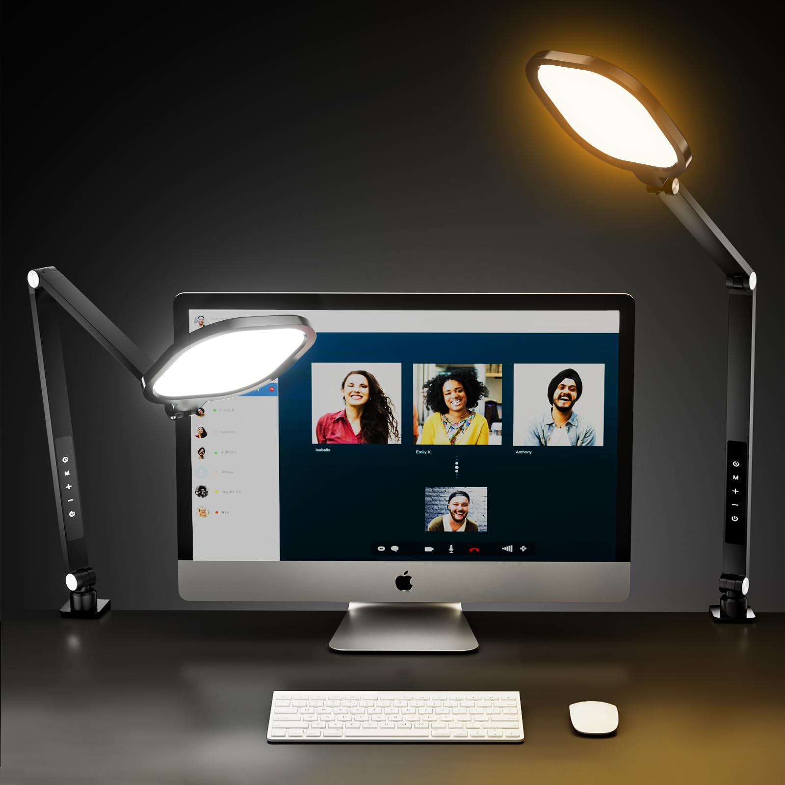 Litones Zoom Lighting For Computer Video Conference Light, 15W Webcam Light With Clamp For Zoom Meeting Laptop Video Calls, Desk