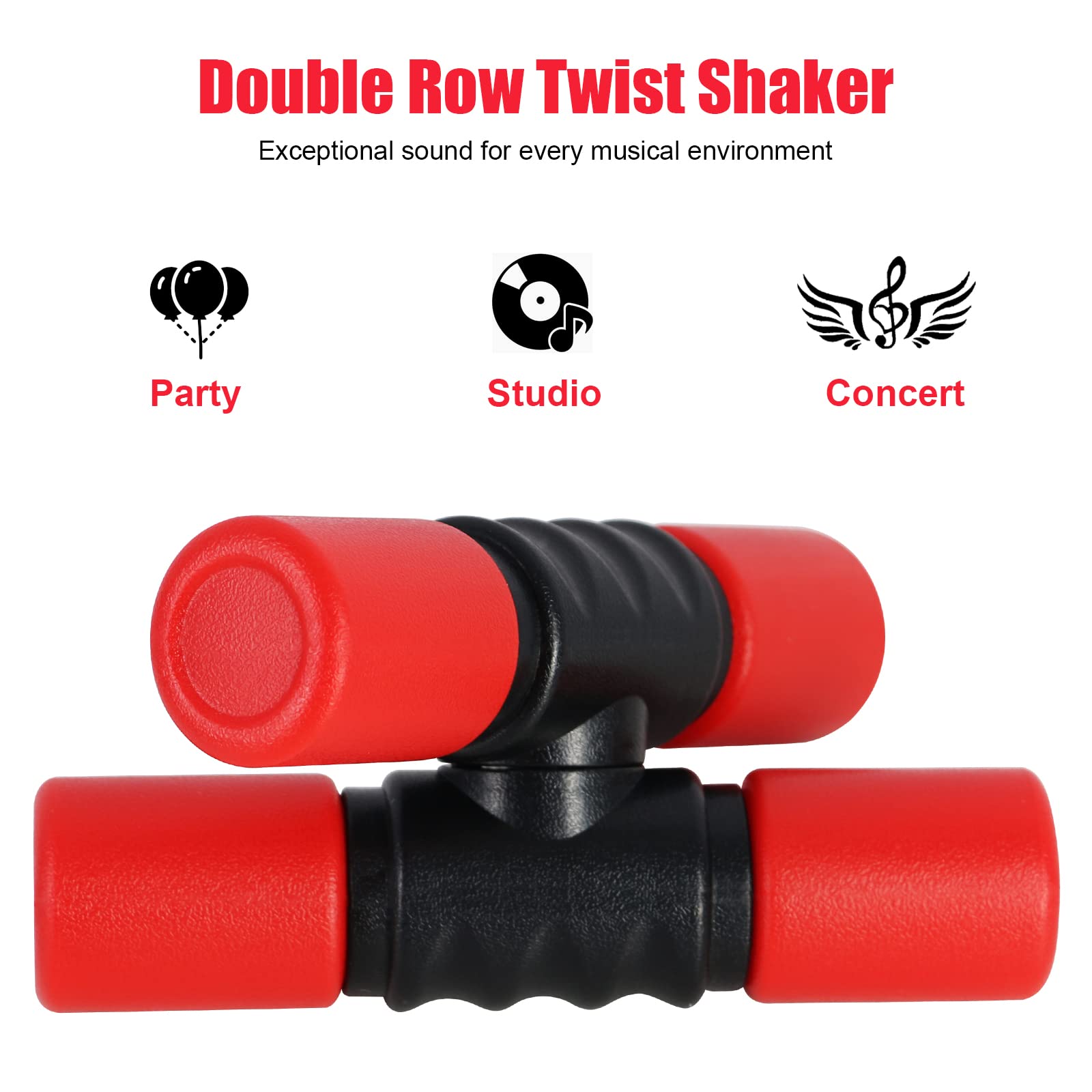 Ranming Twist Shaker Abs Double Row Shakers Percussion Instruments Medium Volumelatin Percussion Instruments For Accompaniment,S