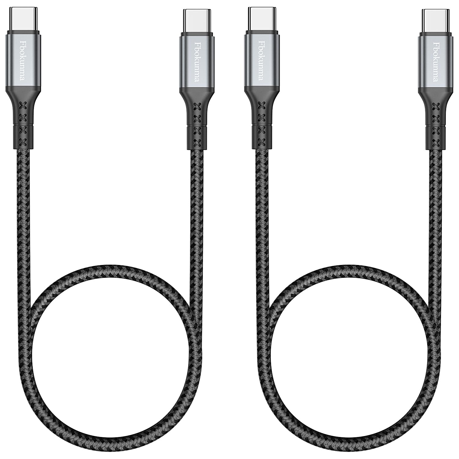 Fbokunma Usb C To Usb C 1.5Ft [2Pack], 60W Usb C To C Cable Pd Fast Charge Usb 2.0 Type C Charger Cord Compatible For Iphone 15