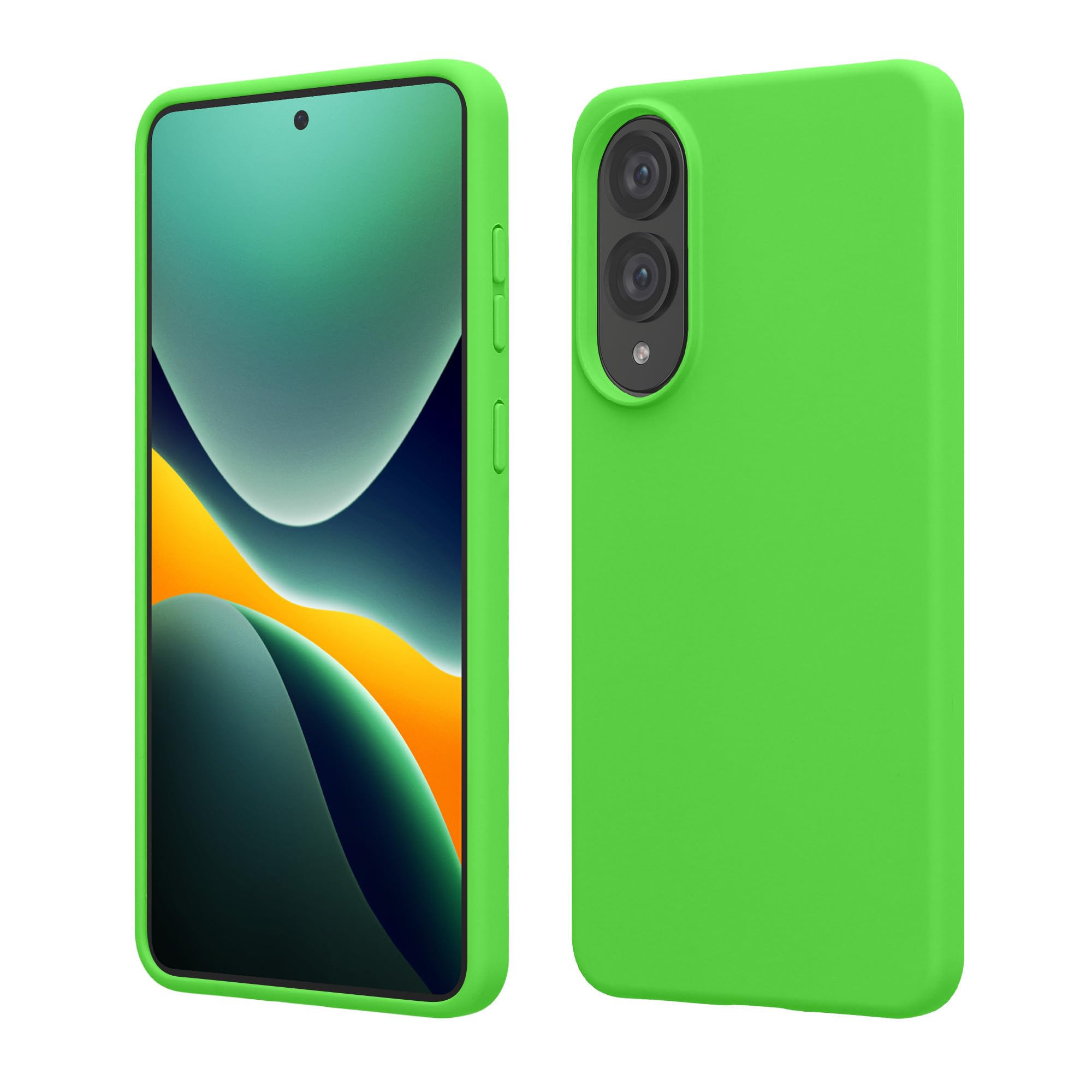 kwmobile Case Compatible with Samsung Galaxy S25 Edge Case - TPU Silicone Phone Cover with Soft Finish - Lime Green