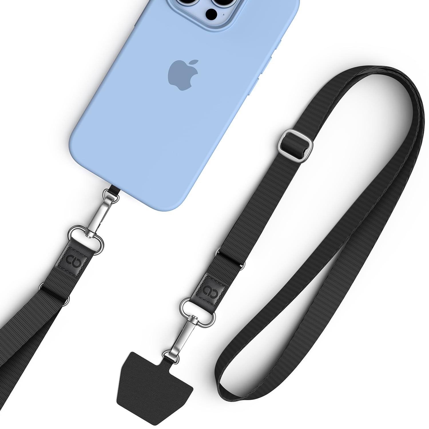 Lamicall Cell Phone Lanyard Crossbody 2 Pack - Adjustable Thicker Soft-Touch Strap with 2 Patches, Anti Theft Neck Lanyard with 