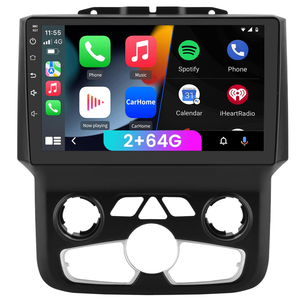 Android 12 [2Gb+64Gb] Car Radio Compatible For Dodge Ram 2013 2019 1500 2500 3500 With Wireless Carplay Android Auto, 9 Inch Ste