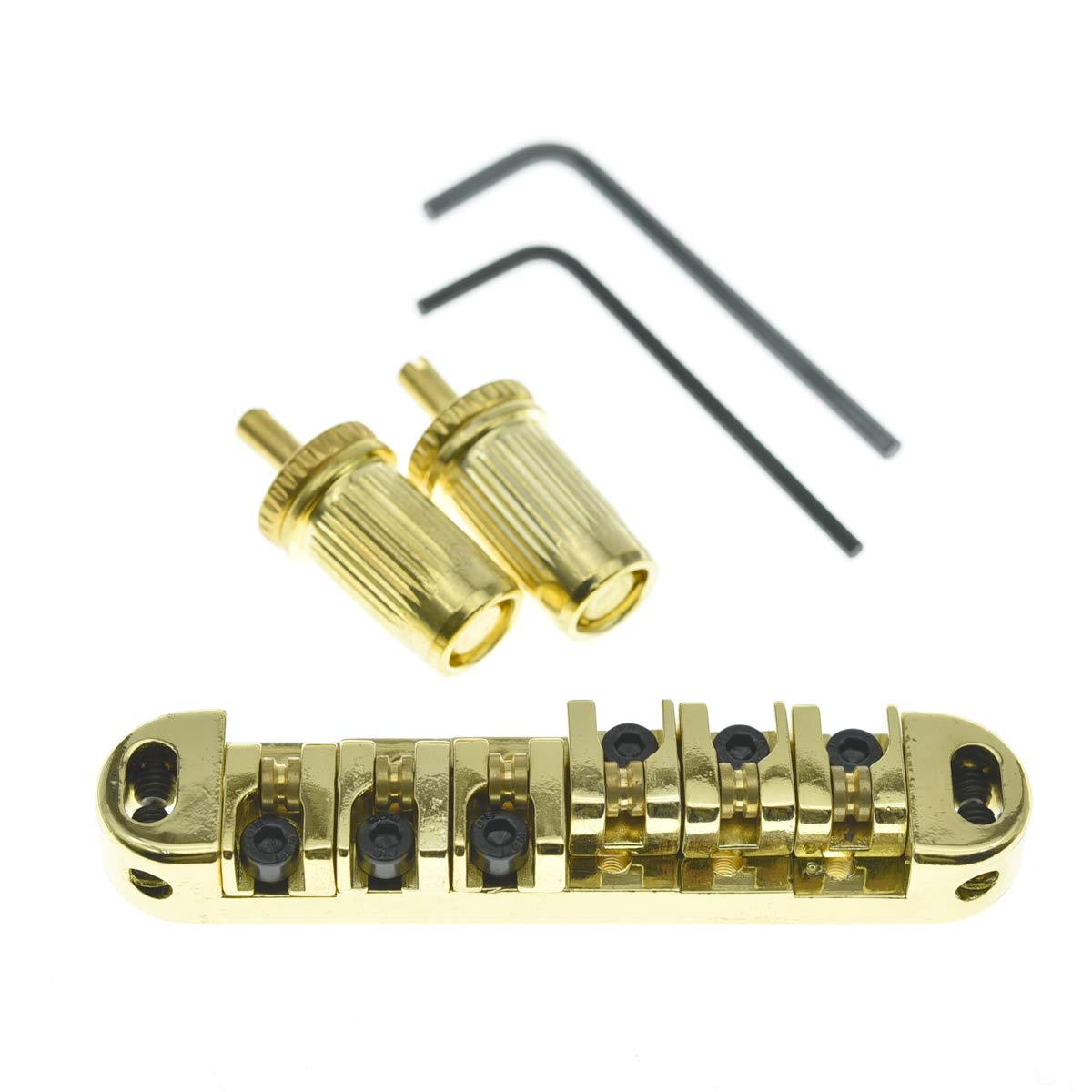 Kaish Lp Tune-O-Matic Roller Saddle Bridge Tailpiece Stopbar Set For Les Paul Gold