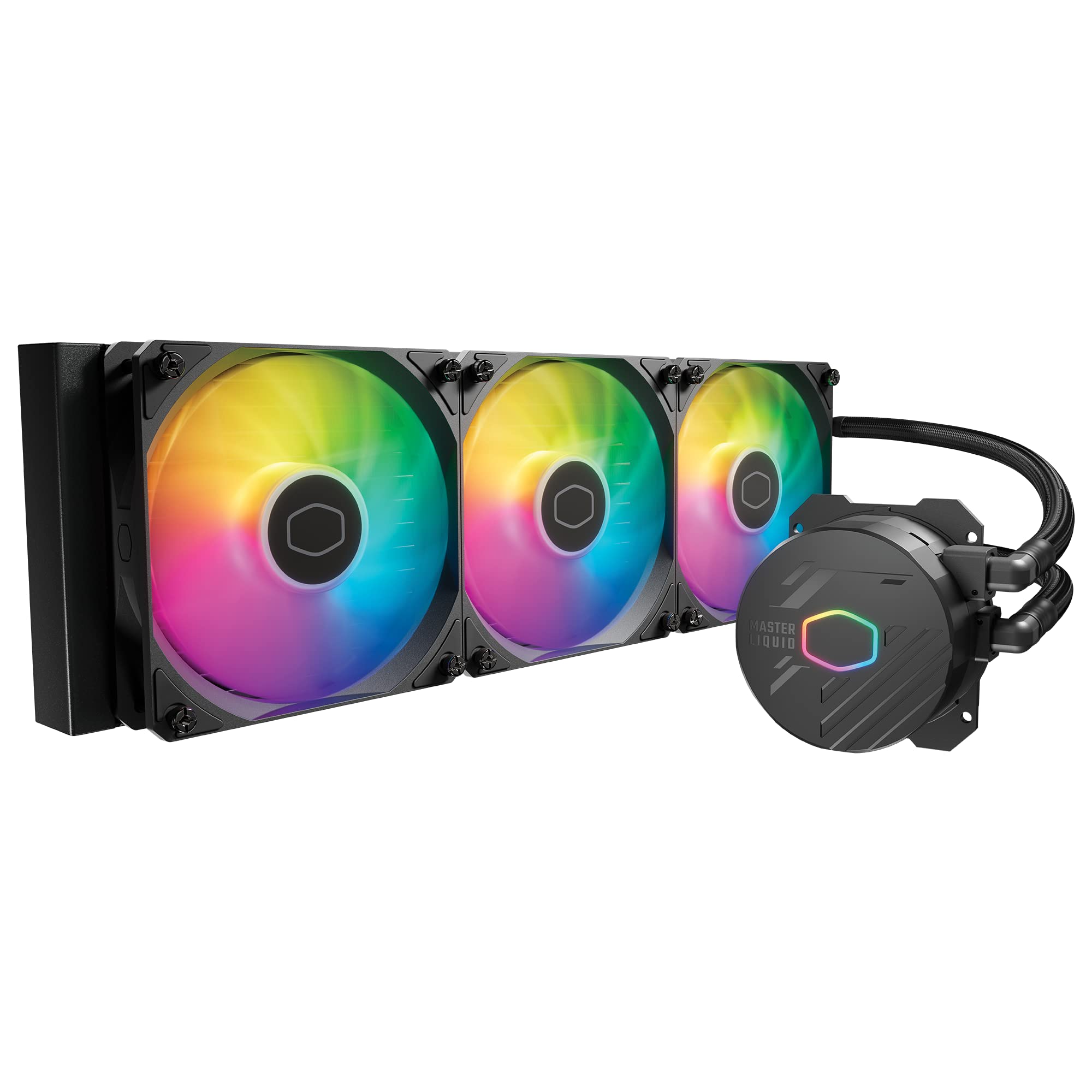 Cooler Master MasterLiquid 360L Core 360mm Close-Loop AIO Liquid Cooler, ARGB Sync, Gen S Coldplate Pump, 120mm PWM, CryoFuze 14