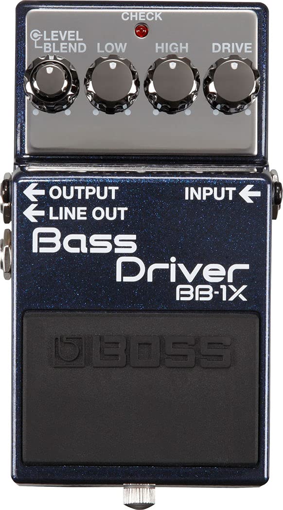 Boss Bb 1X Bass Driver Bundle With Instrument Cable, Patch Cable, And Picks