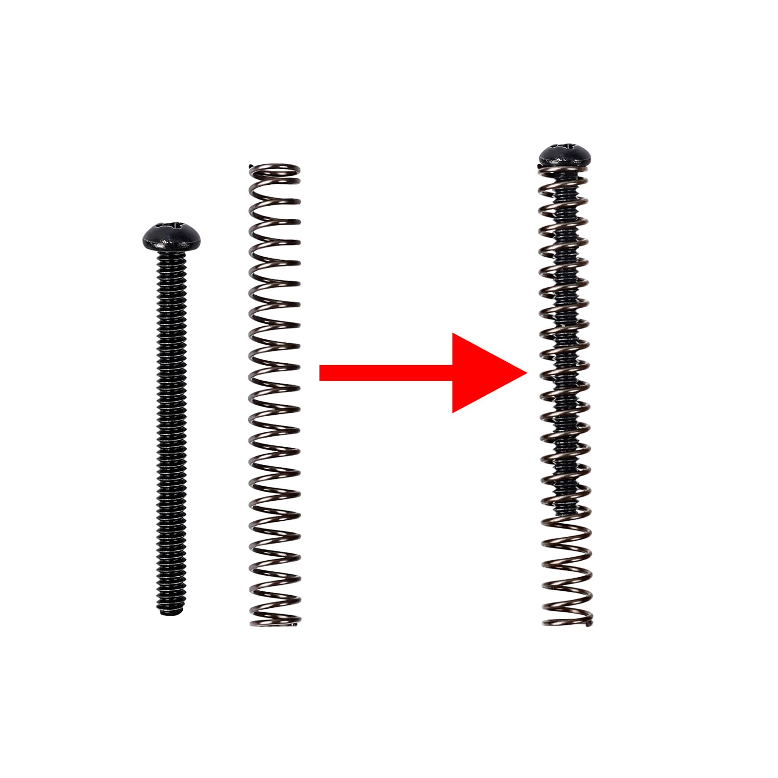 Banworks Usa/Imperial Thread Guitar Humbucker Pickup Screws Vintage Phillips-Head Humbucker Pickup Height Screws With Springs Fo