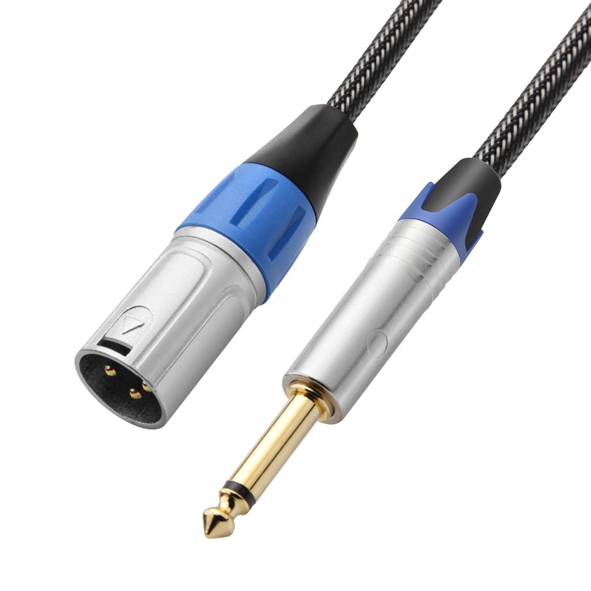 Tisino 1/4 Ts To Xlr Cable, Quarter Inch Mono To Xlr Male Unbalanced Interconnect Cable Cord  6 Feet
