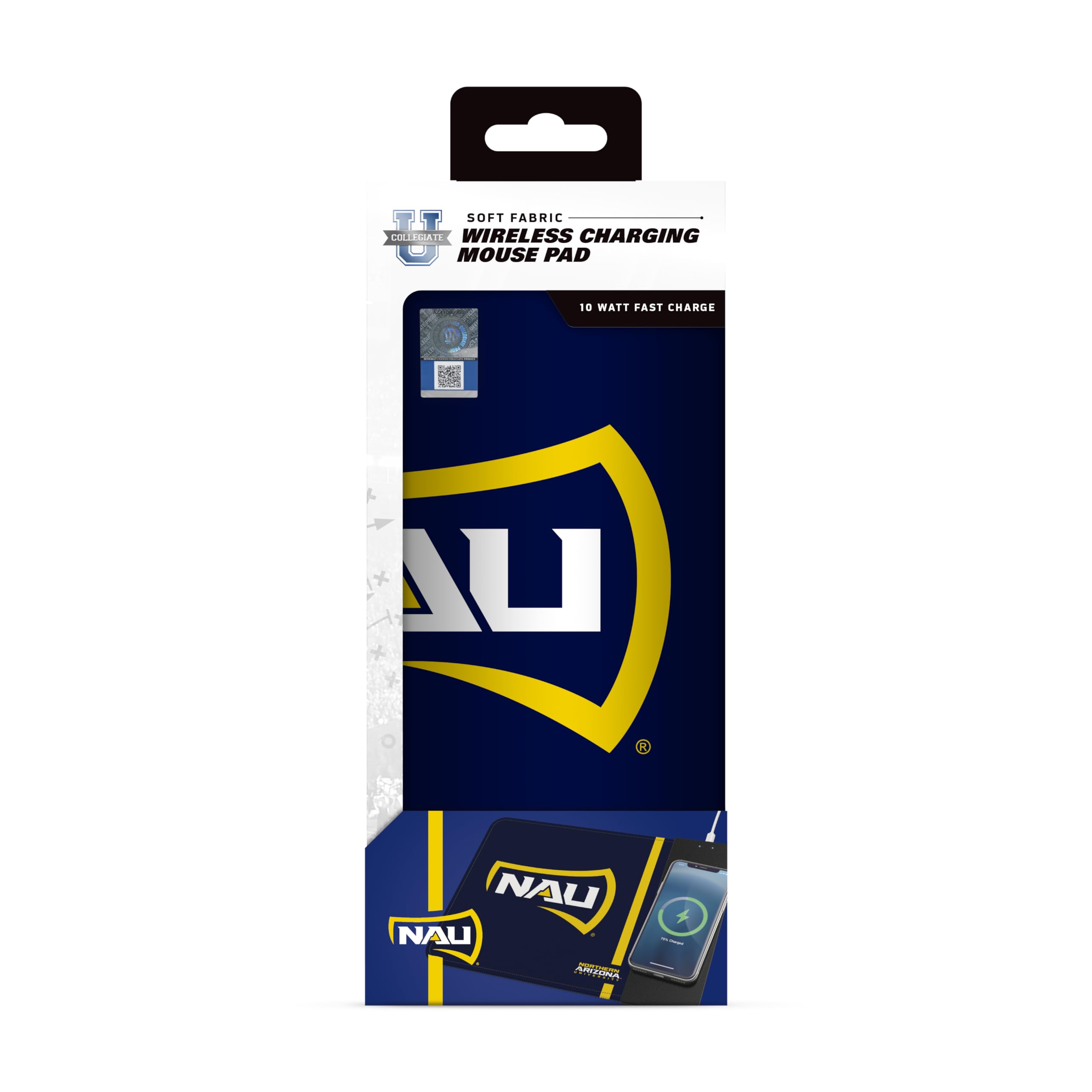 Soar Ncaa Wireless Charging Mouse Pad, Northern Arizona Lumberjacks