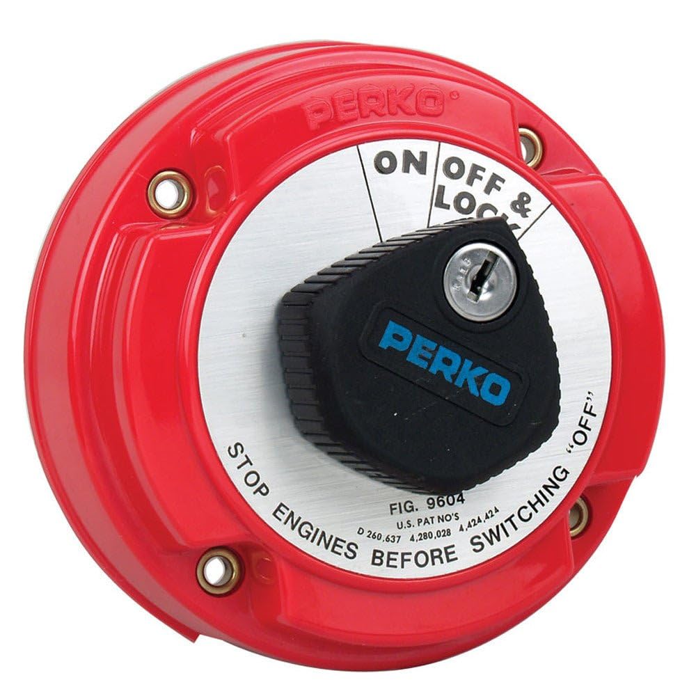 Perko Medium Duty Main Battery Disconnect Switch W/Alternator Field Disconnect & Key Lock