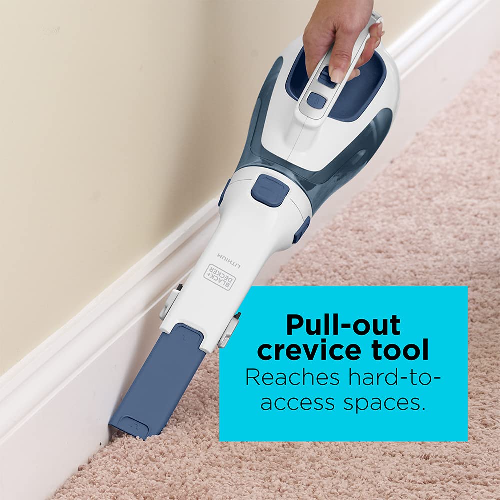 Black+Decker Hhvi325Jr22 Dustbuster Cordless Lithium Hand Vacuum, Ink Blue