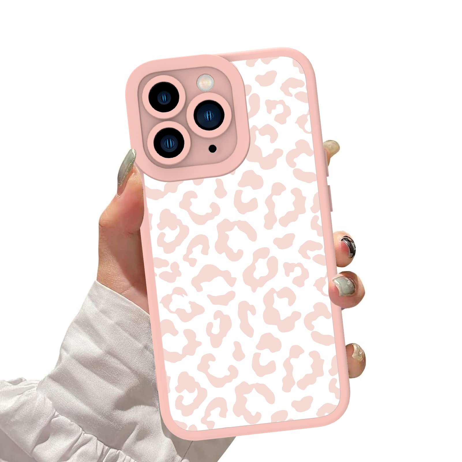 Ziye For Iphone 11 Pro Max Case Pink Leopard Pattern Phone Case With Camera Protection,Tpu Silicone Rubber Protective Cover Chee