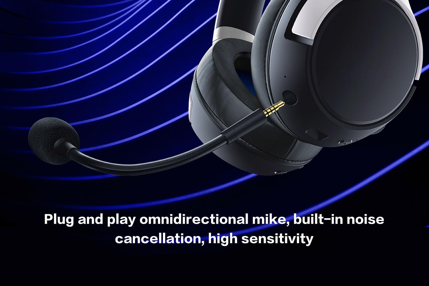 Replacement Game Mic For Razer Kaira Pro Headset On Pc/ Ps4/ Ps5, 3.5Mm Detachable Boom Microphone