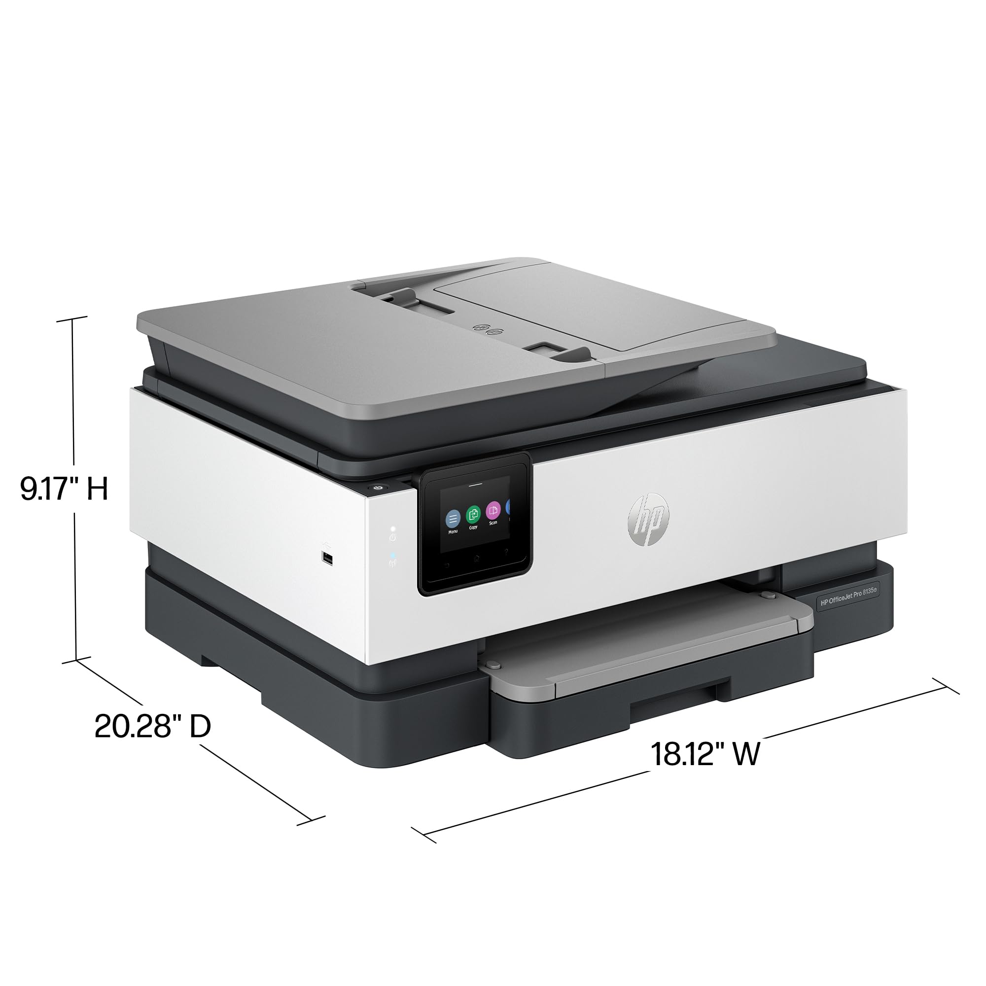 Hp Officejet Pro 8135E Wireless All In One Color Inkjet Printer, Print, Scan, Copy, Fax, Adf, Duplex Printing, Best For Home Off