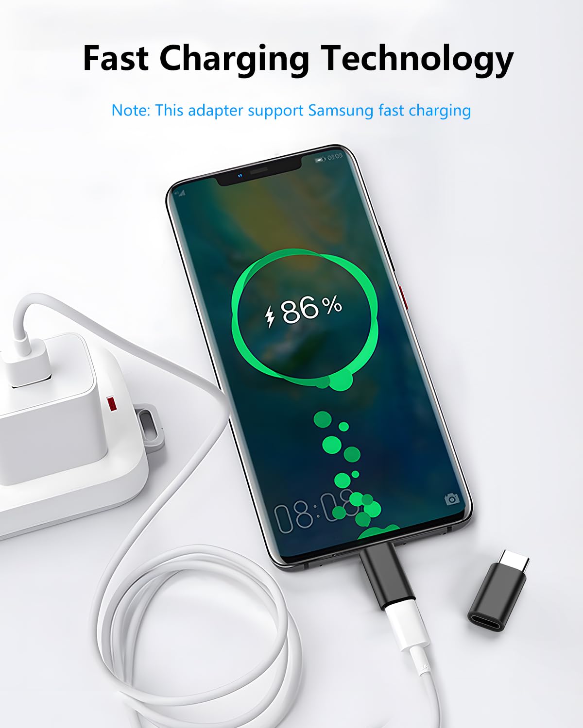 Fqsh For Lightning Female To Usb C Male Adapter For Iphone 15 Pro Max Plus,For Ipad Air,For Samsung,Support 27W Pd Fast Charging