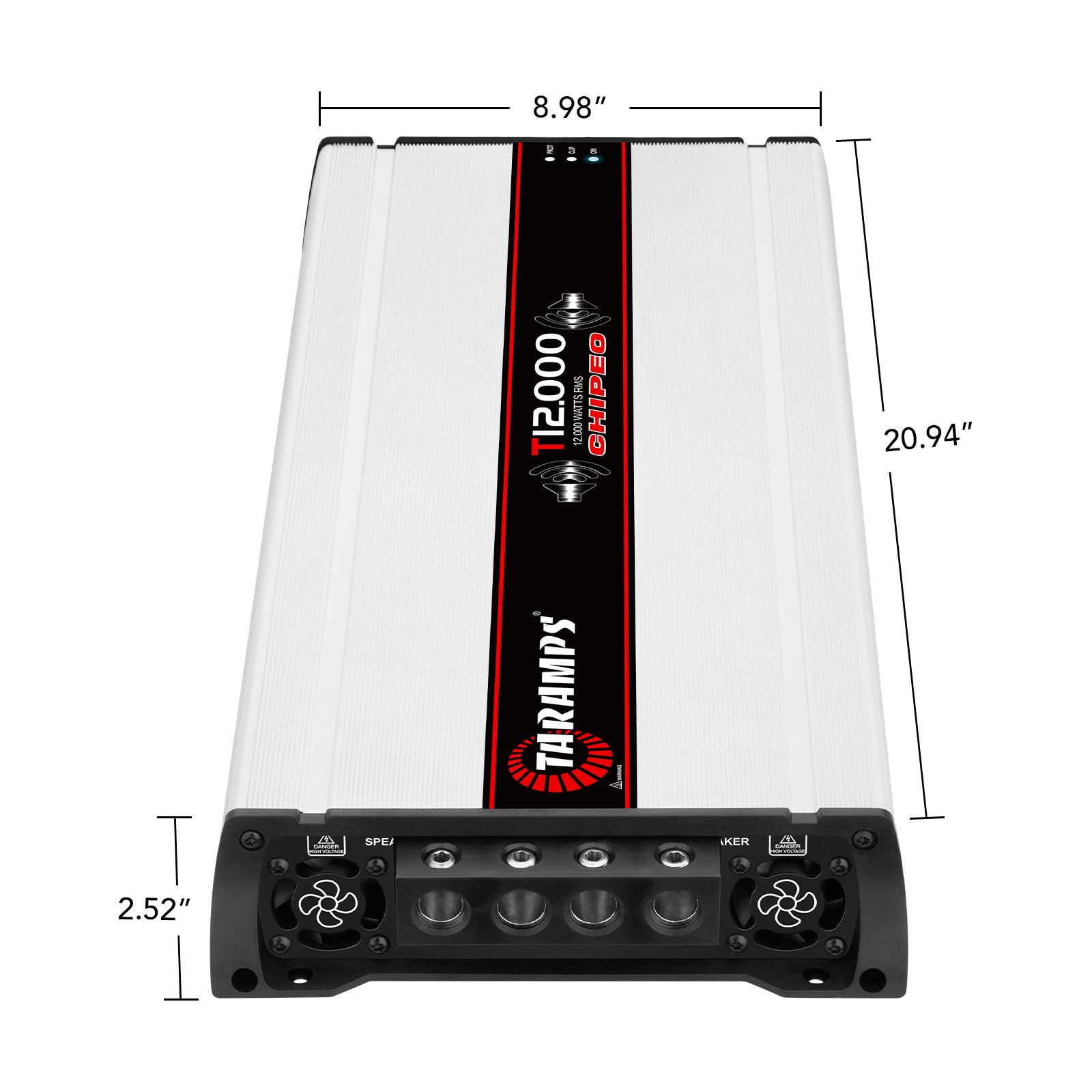 Taramps T 12.000 Chipeo Amplifier 2 Ohms 12000 Watts Rms 1 Channel Car Audio Peak Power 13300W Rms Monoblock Amp, Compatible Wit