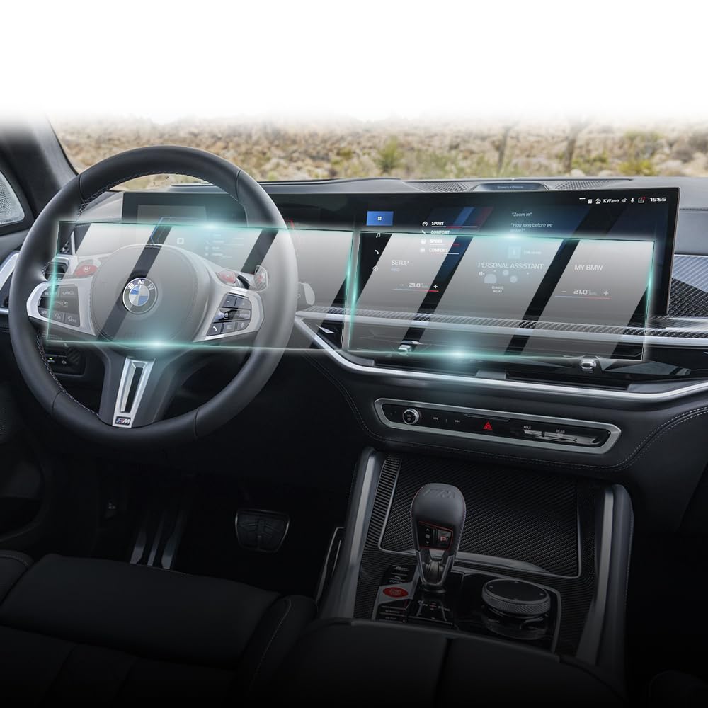 IPG ProActive Made for BMW 2024 X5 - X6 - XM 2023-2024 X7 14.9 Inch Navigation + 12.3 Inch Dashboard (2 Pieces) Display 9H Hardn
