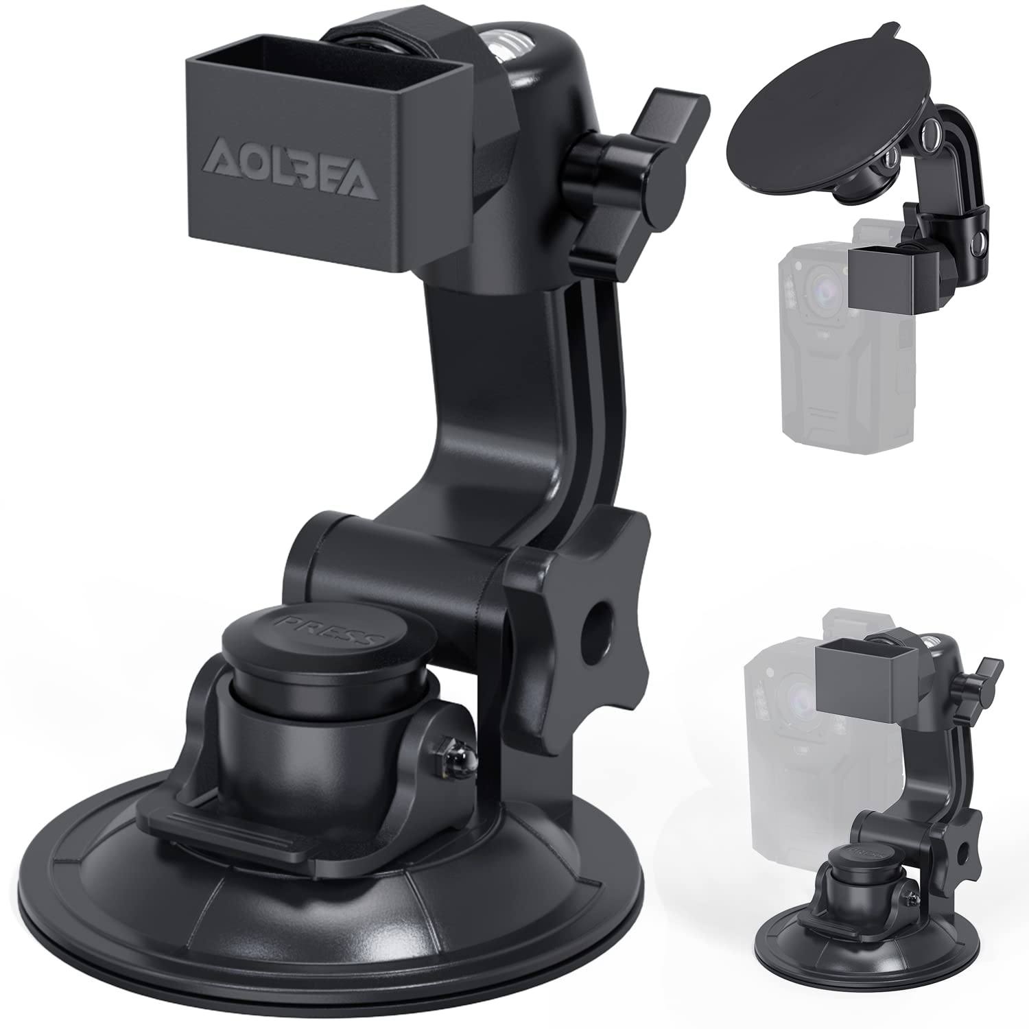 Aolbea Body Camera Suction Cup Mount With Easy Remove Washable Reuable Magic Sticky Gel Pad For P100 And Widely Compatible With