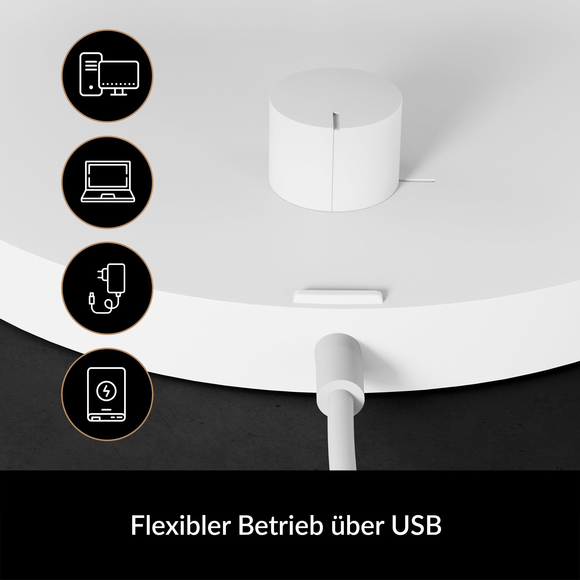 Arctic Summair - Foldable Usb Table Fan, Usb-A Connection, Stroller Fan With 120 Mm Connection Cable, Stepless Adjustable Desk F