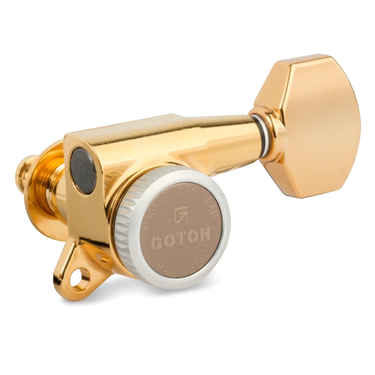 Gotoh Magnum Lock Trad 6 In Line Guitar Tuners, Gold