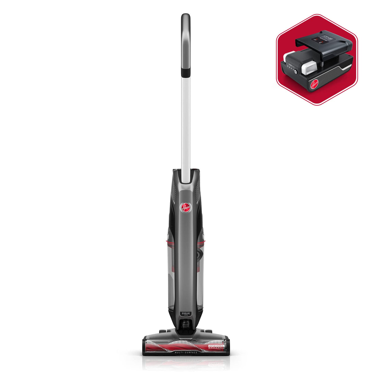 Hoover Onepwr Evolve Pet Cordless Small Upright Vacuum Cleaner, Lightweight Stick Vac, For Carpet And Hard Floor, Bh53422V, Blac