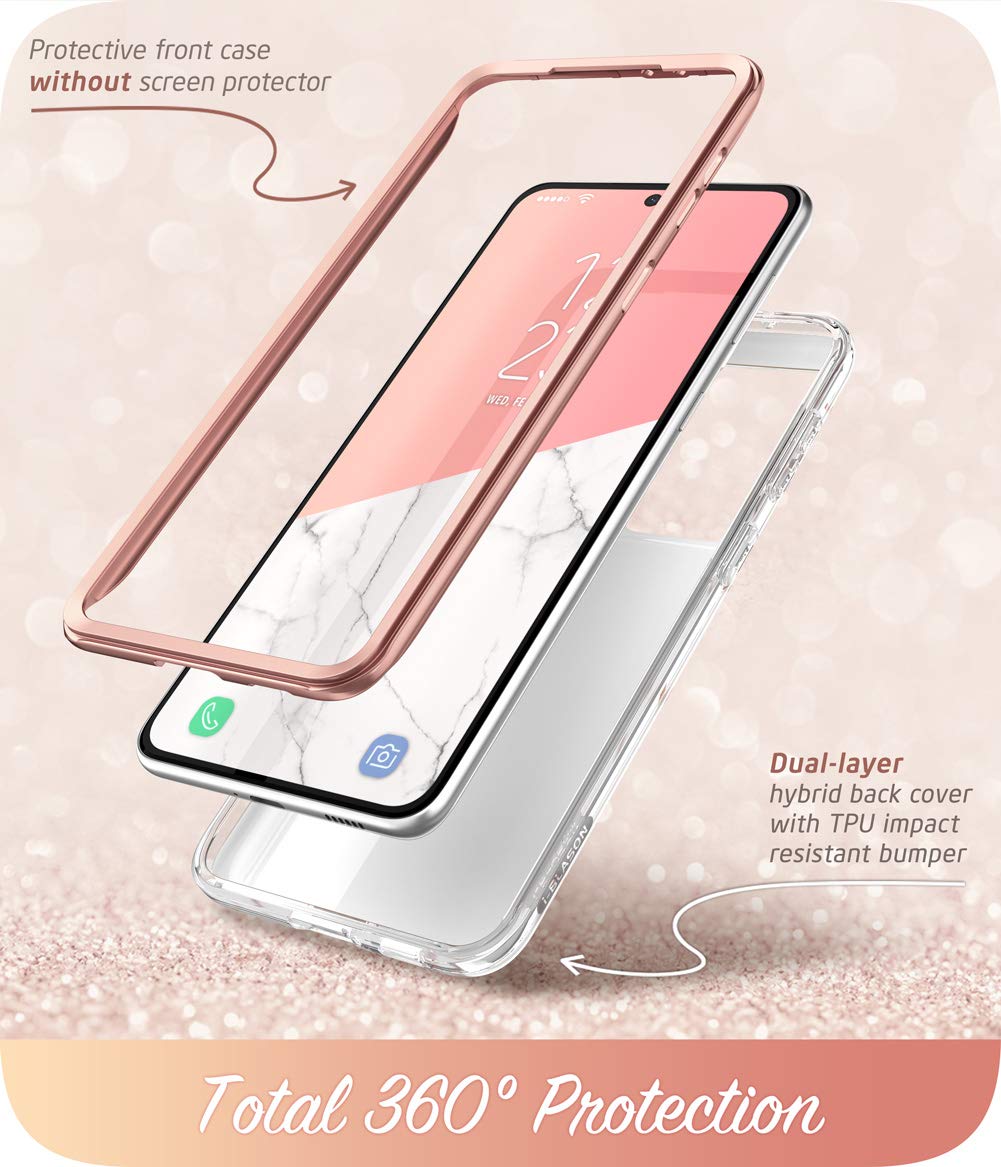 I Blason Glitter Case For Samsung Galaxy S21 Ultra (6.8 Inch) 5G Mobile Phone Case Bumper Case Shiny Protective Cover [Cosmo] Wi