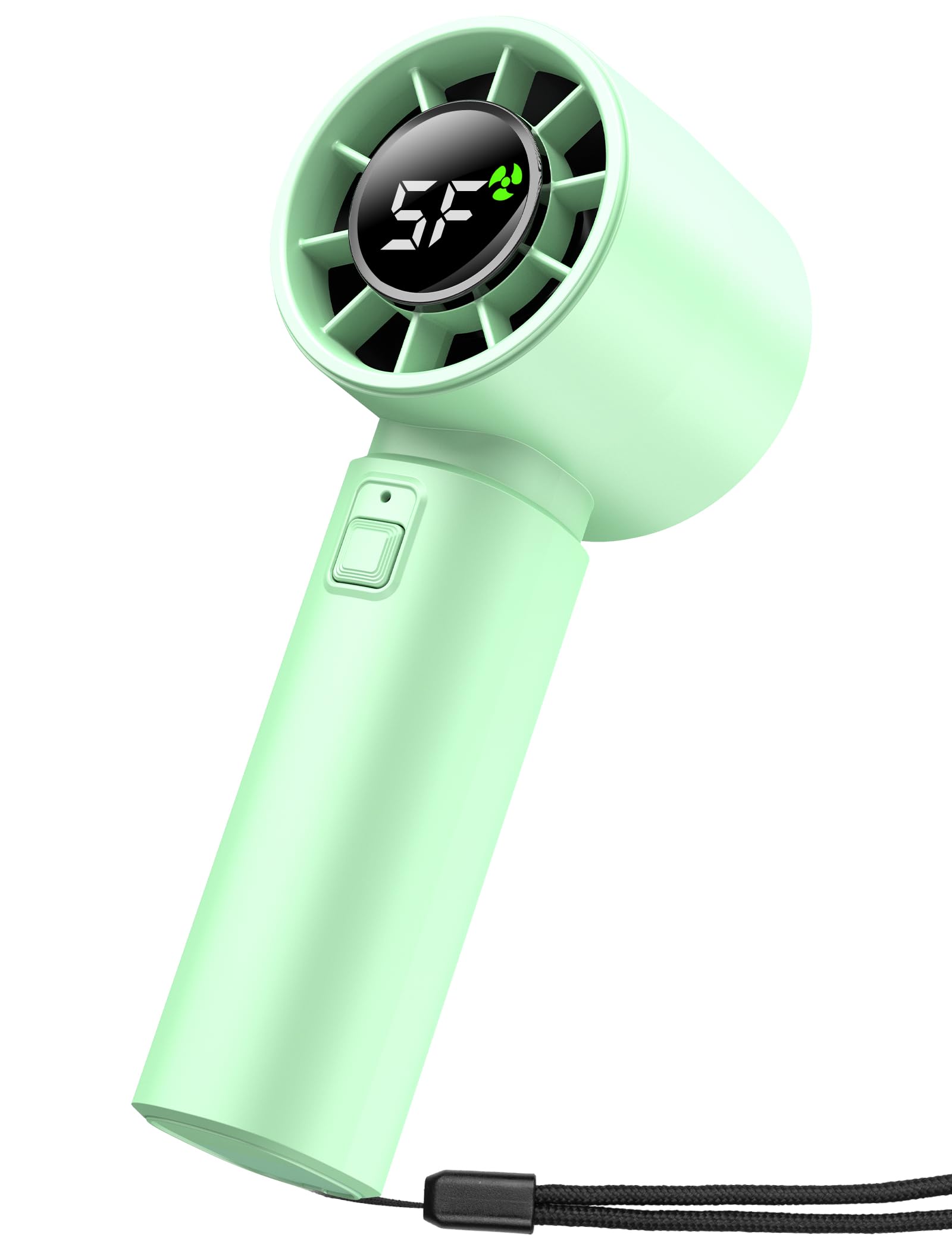 ERABAY Portable Handheld Fan, High Speed Cooling, 5 Speeds Adjustable, 4000mAh USB Rechargeable Mini Personal Hand Fan With Digi