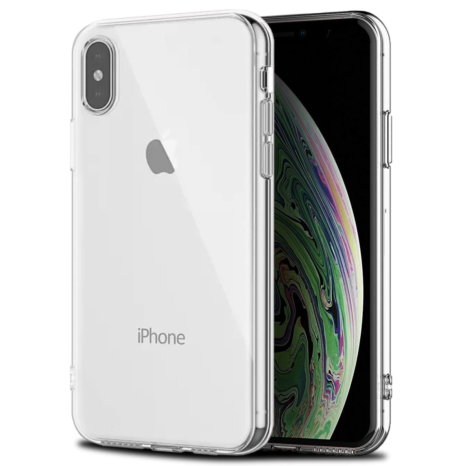 TUDIA Ultra Slim Soft Silicone Compatible with iPhone X Cases (Clear, iPhone X & XS)