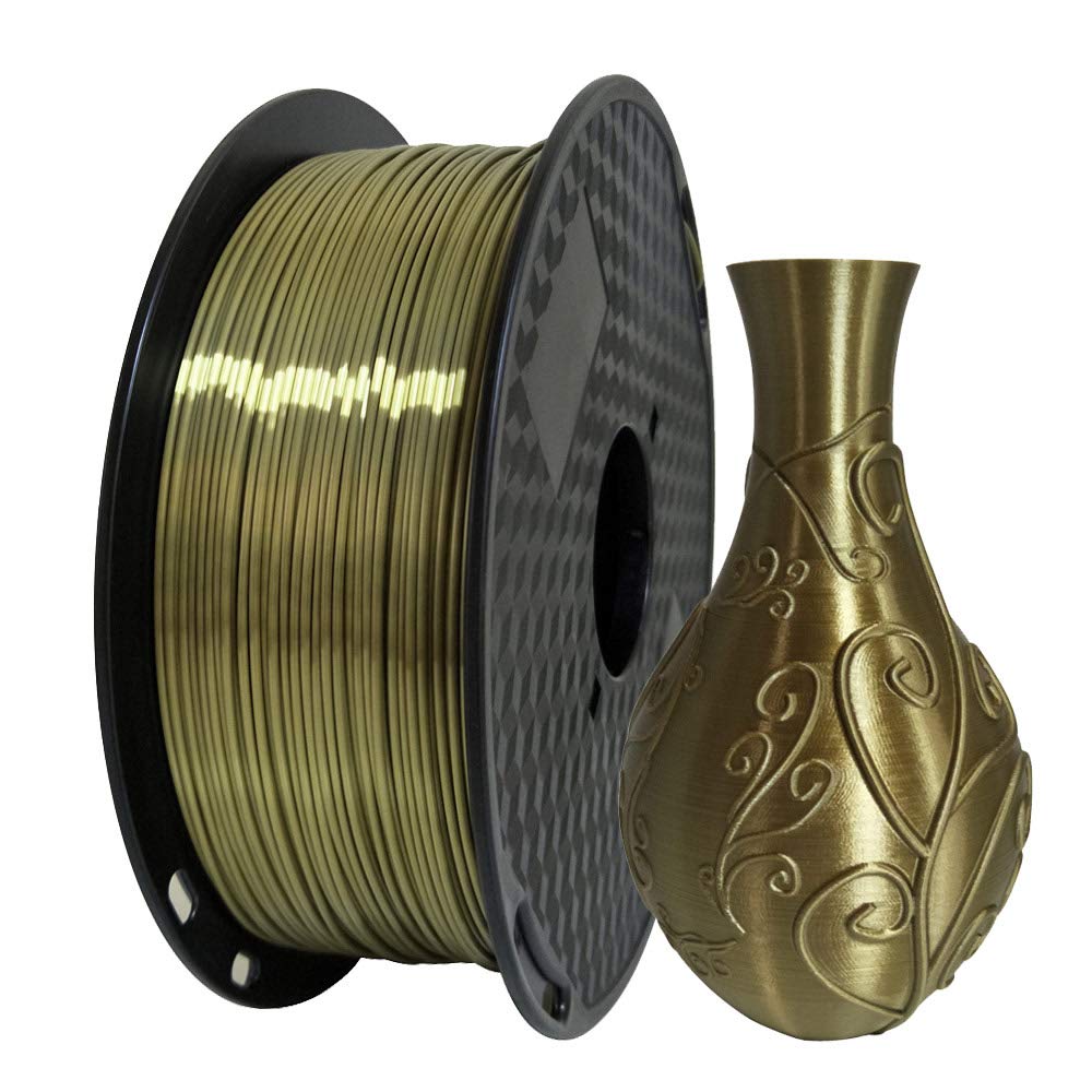 CC3D Silk Antique Gold PLA Filament 1.75 mm 1KG 3D Printer Filament 2.2LBS 3D Printing Material Silky Shiny Metallic Metal Bronz