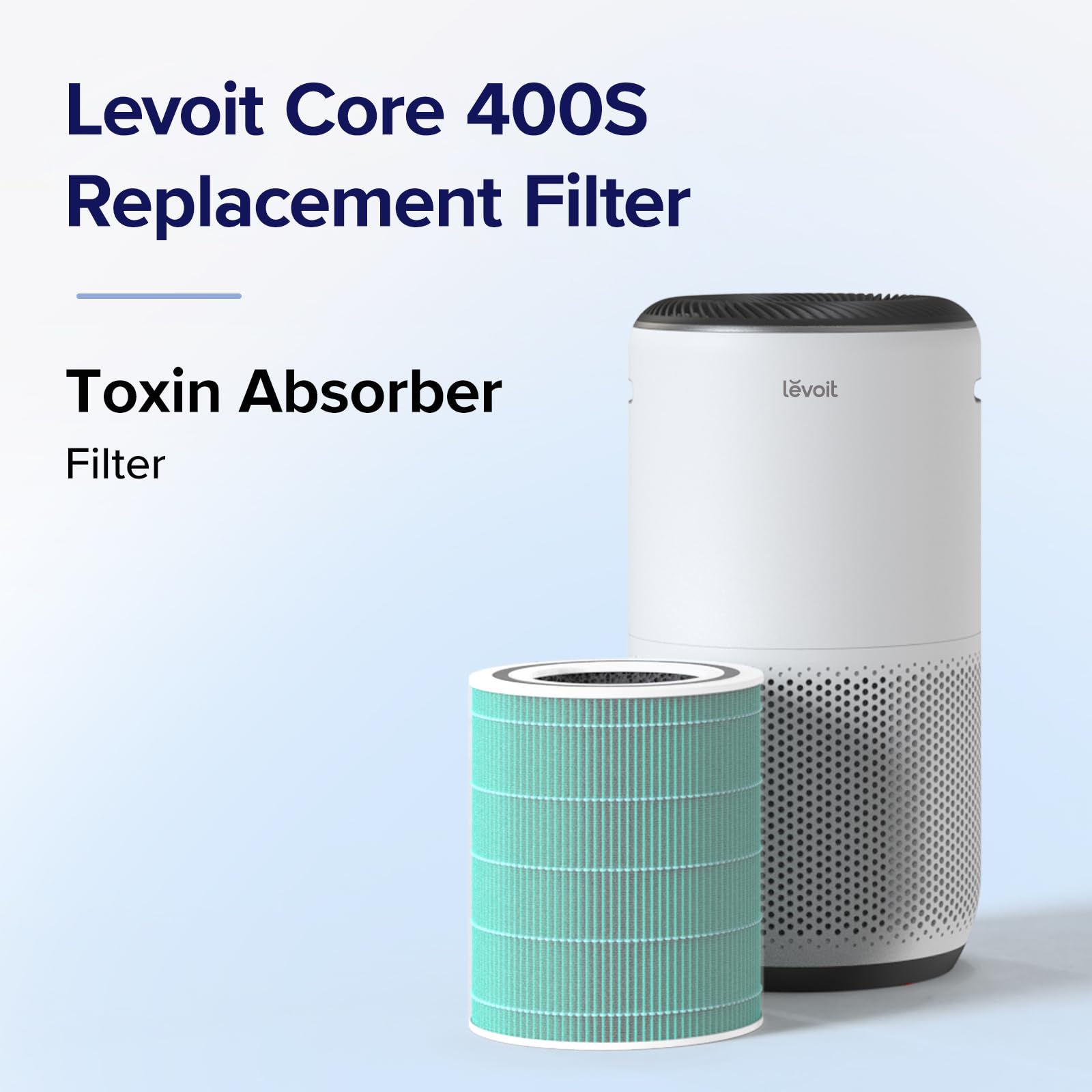 Levoit Core 400S Air Purifier Toxin Absorber 3 In 1 Replacement Filter, Activated Carbon, Core400S Rf Tx (Lrf C401 Gus), 1 Pack,