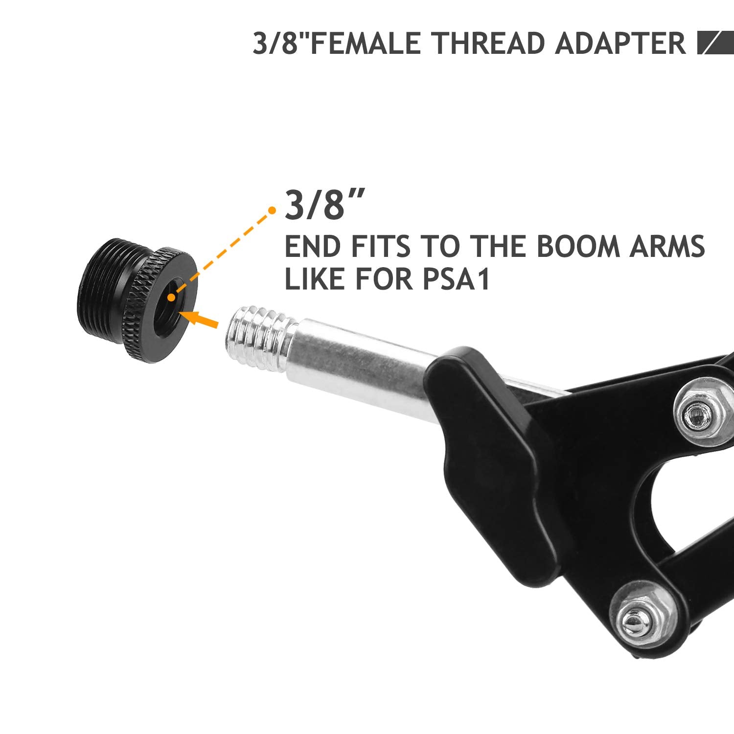 2 Pack Screw Thread Adapter, 5/8'' Male To 3/8'' Female Mic Screw For Blue Yeti/Blue Snowball/Blue Yeti X Microphone Stand Mount