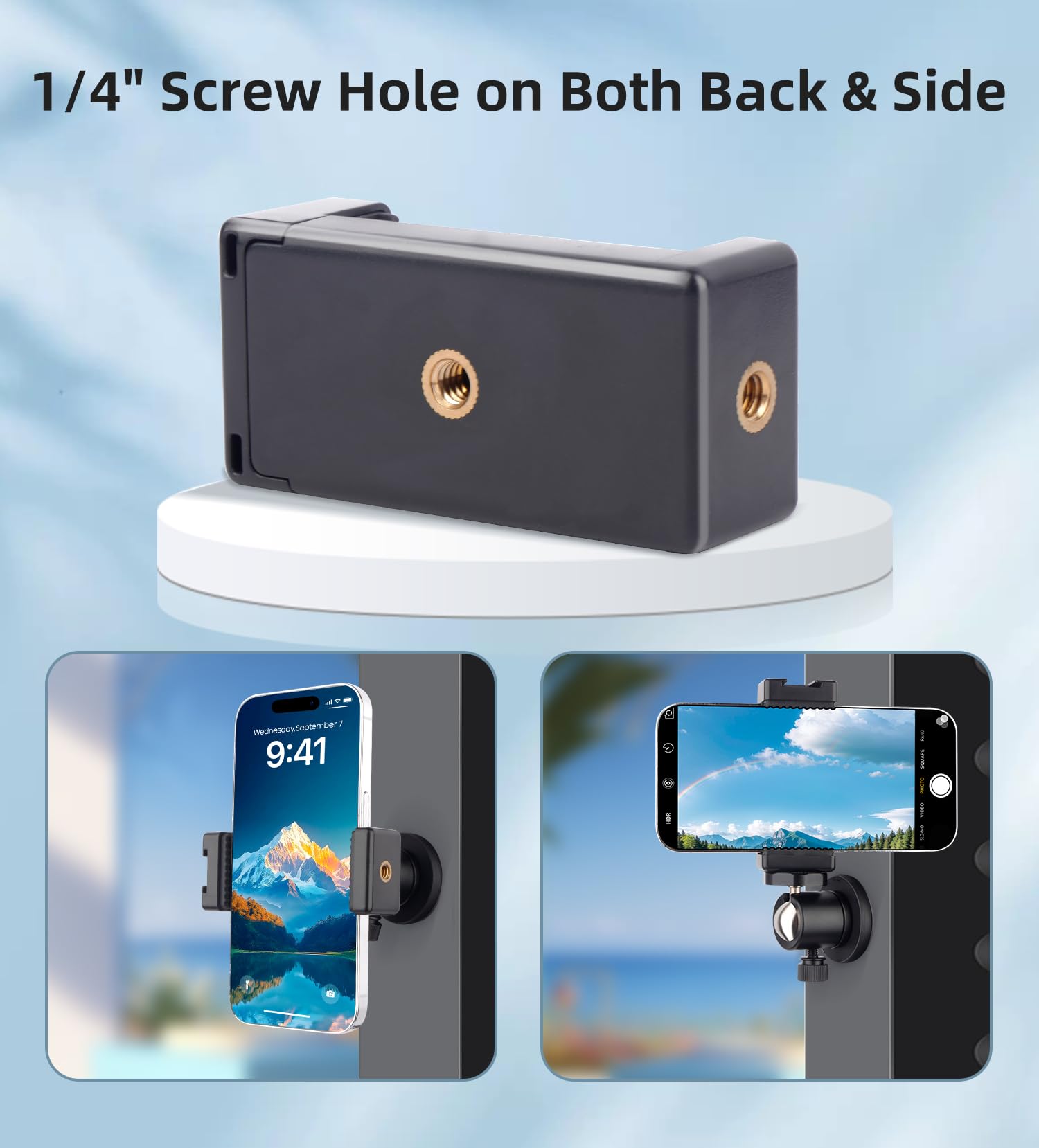 Mechrig Cell Phone Clamp Gym Magnetic Phone Holder All Metal Magnet Base Phone Mount For Gym Equipment, Tractor, Refrigerator, F