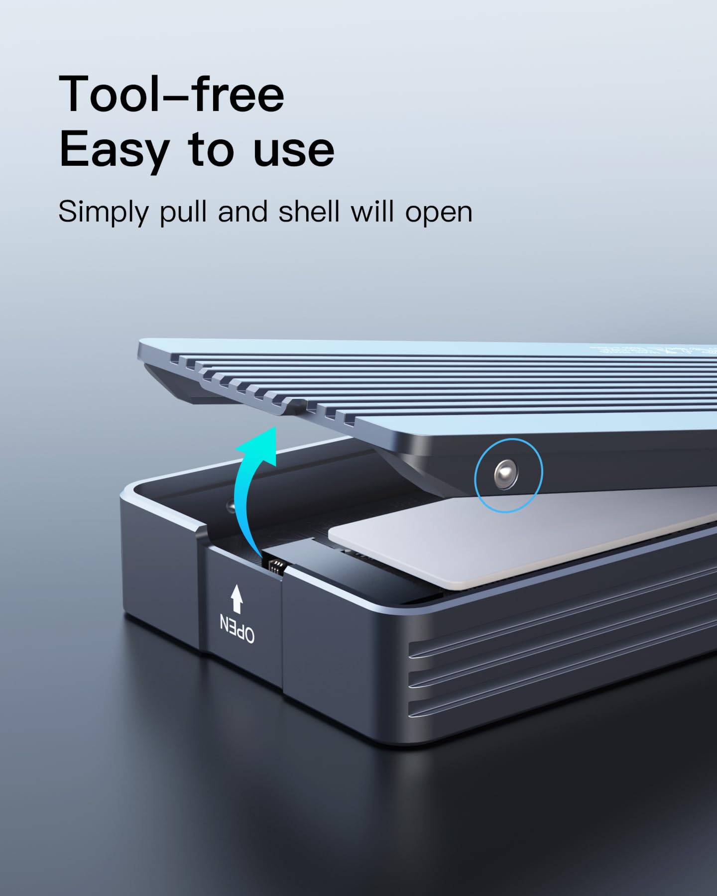 Inateck 40Gbps M.2 Nvme Ssd Enclosure, Aluminum Hard Drive Enclosure, Usb 4.0/Thunderbolt 4, No Tools Required Installation, Sup