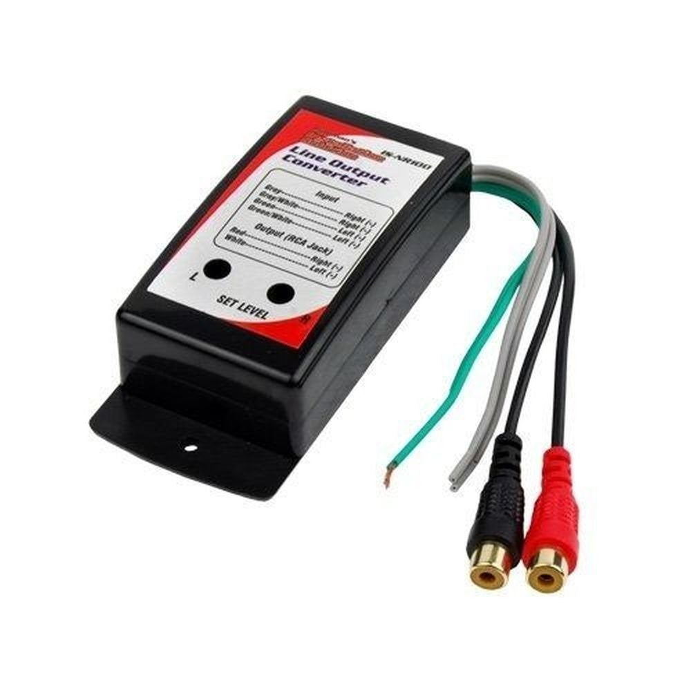 Rca Power Amp Low Level Jack Adapter Line Output Converter Car Stereo Audio