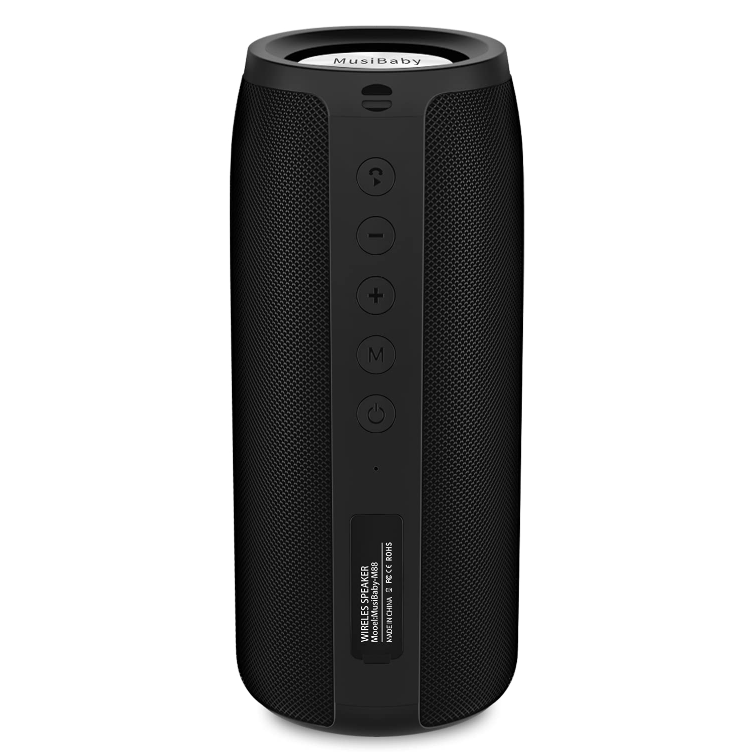 Bluetooth Speaker,Musibaby M88 Speaker,Speakers Bluetooth Wireless,Dual Pairing, Bluetooth 5.0,Loud Stereo Sound,Booming Bass,30H Playtime For Home& Outdoor Party,Beach,Portable Speaker,Gifts(Black)