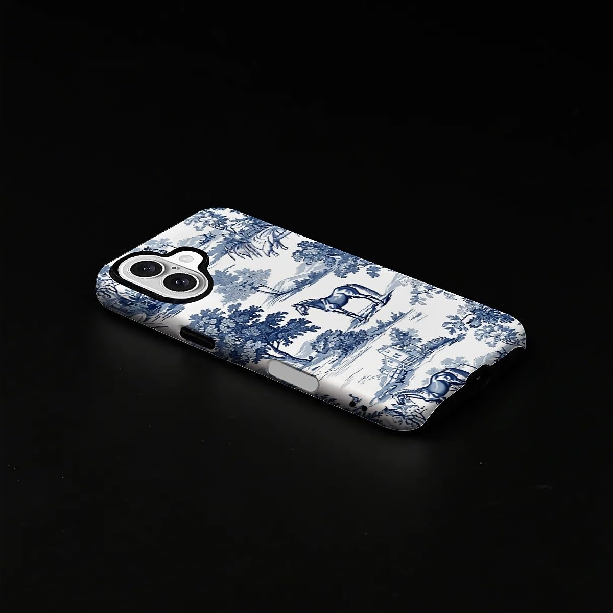 Ilikediy For Iphone 16 Case,Hh2 Wild Desert Horse Manor Hybrid 2 Layer Hard Shell Silicone Protective Pattern Design Case